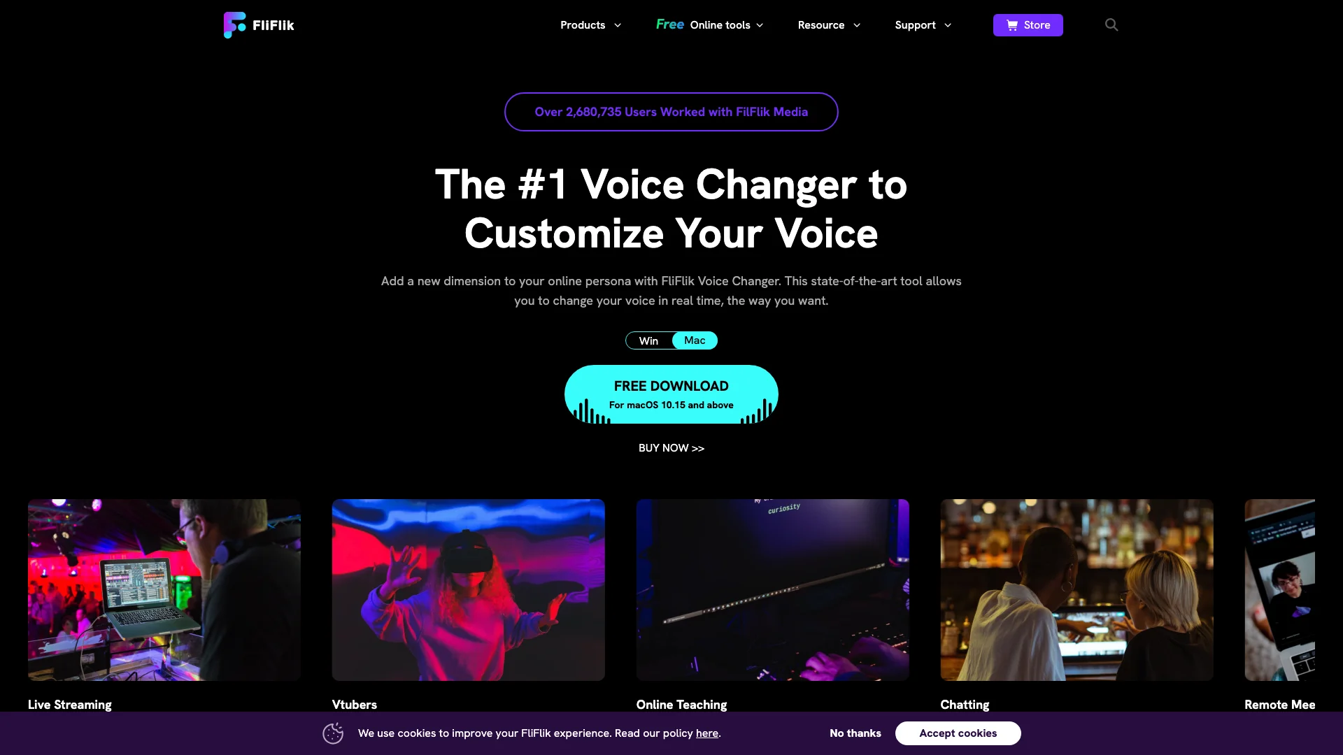 FliFlik Voice Changer 主页截图