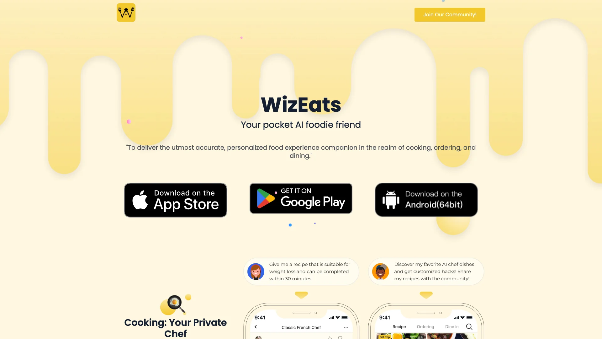 WizEats主页截图