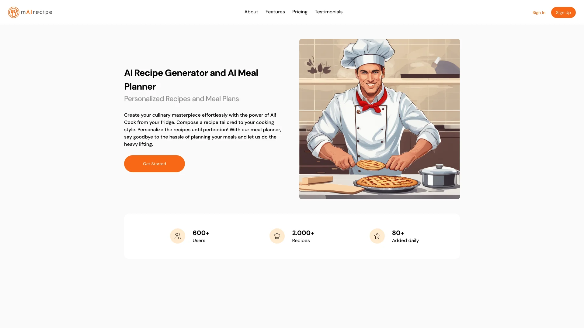 AI Recipe Generator and Meal Planner主页