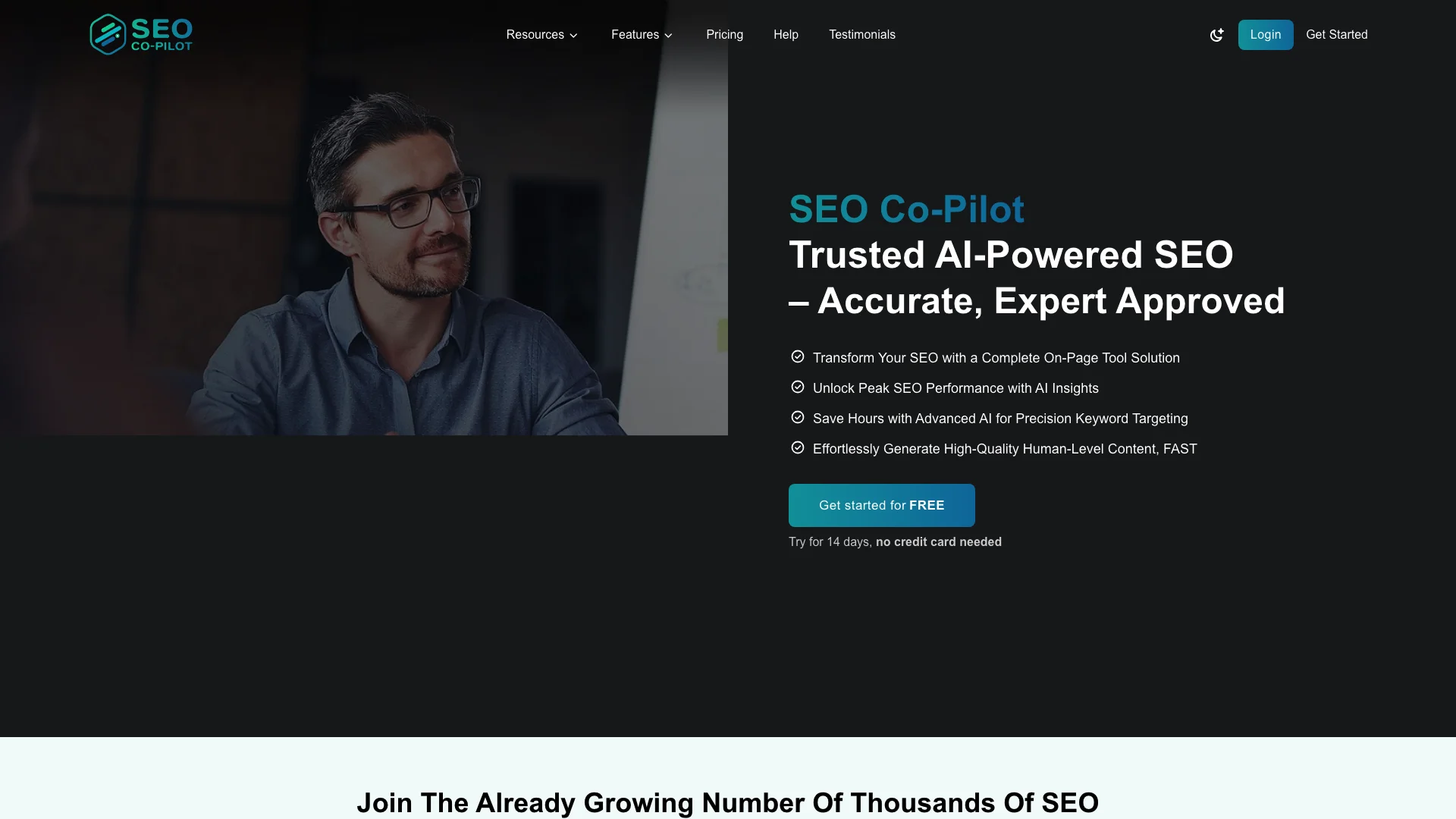 SEO Co-Pilot 主页截图