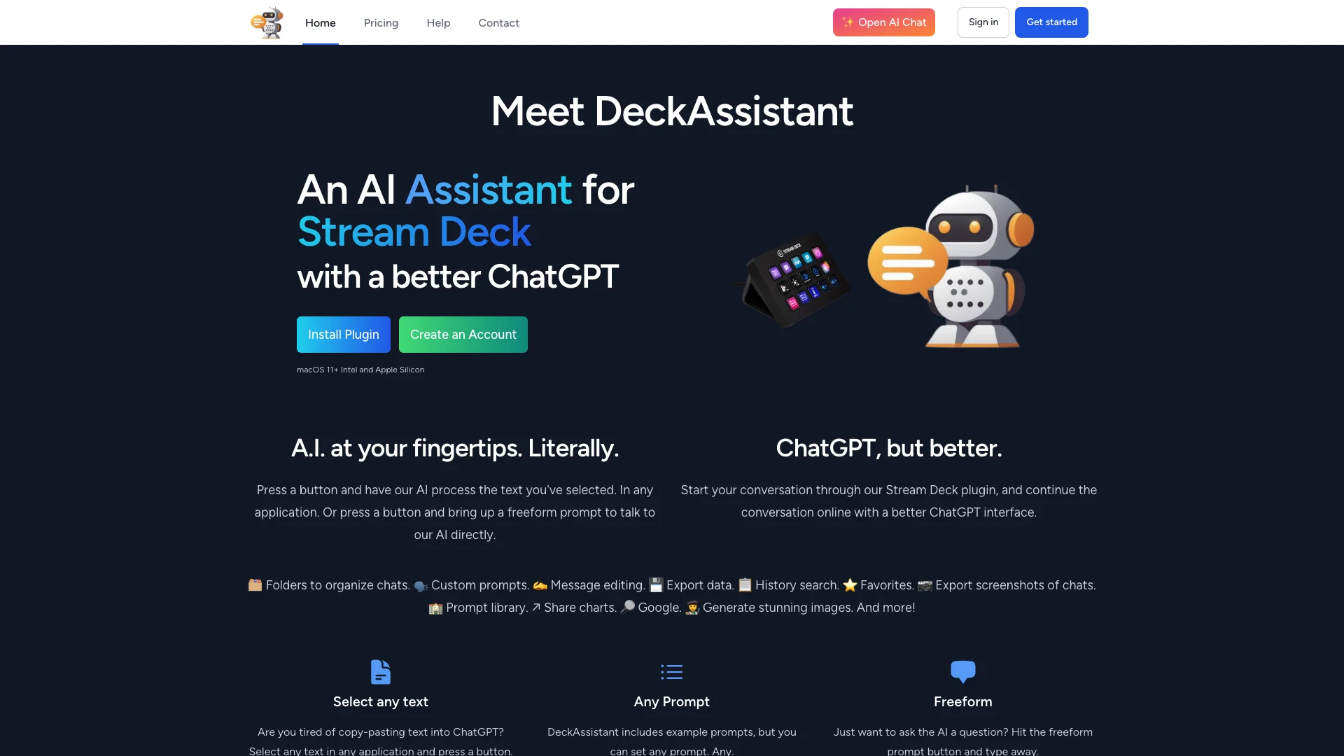 DeckAssistant 项目主页截图