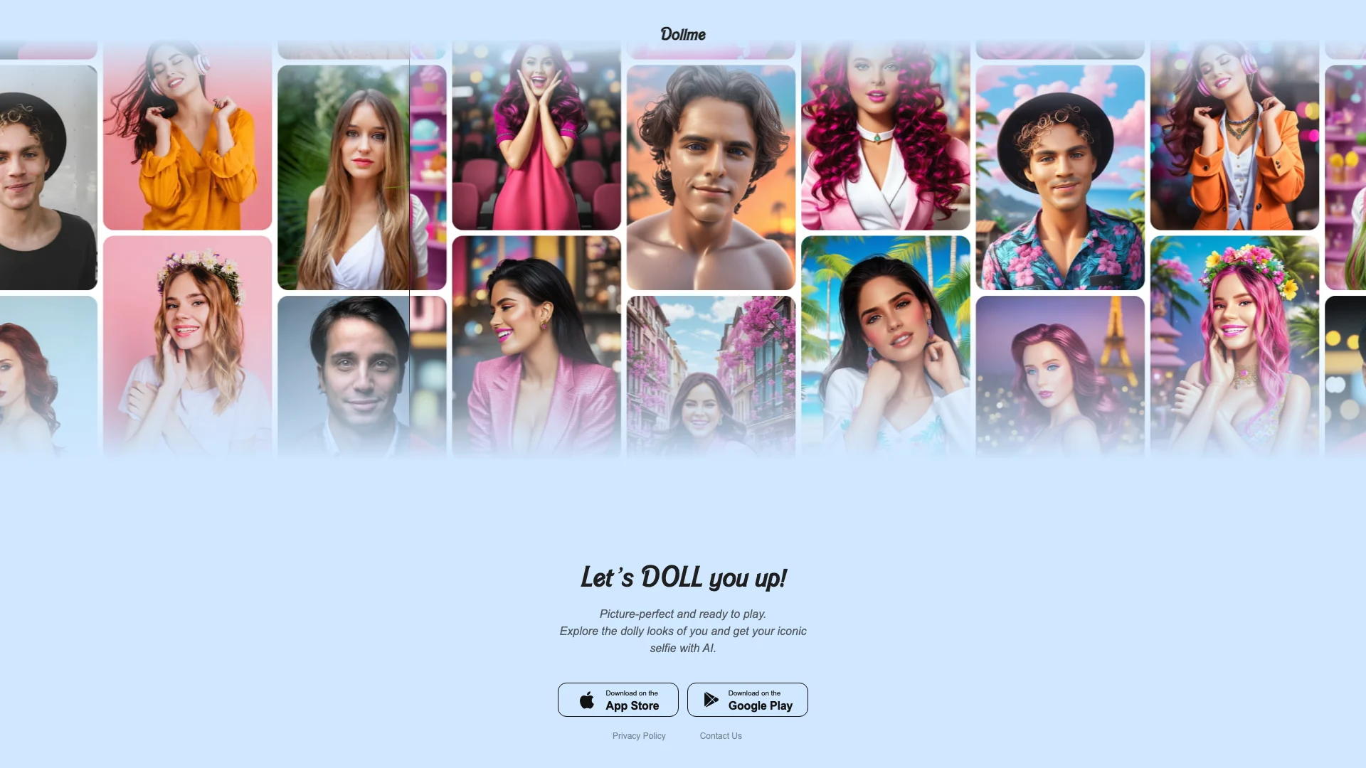 Dollme.app 主页截图