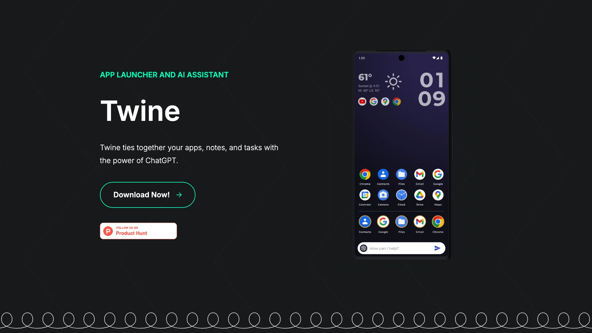 Twine AI Launcher 主页截图