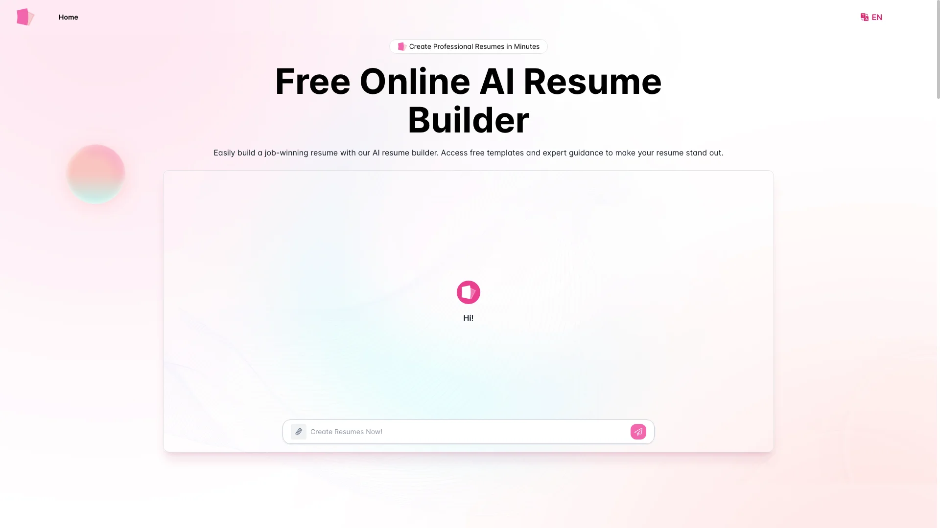 AIResumeBuilder.me主页