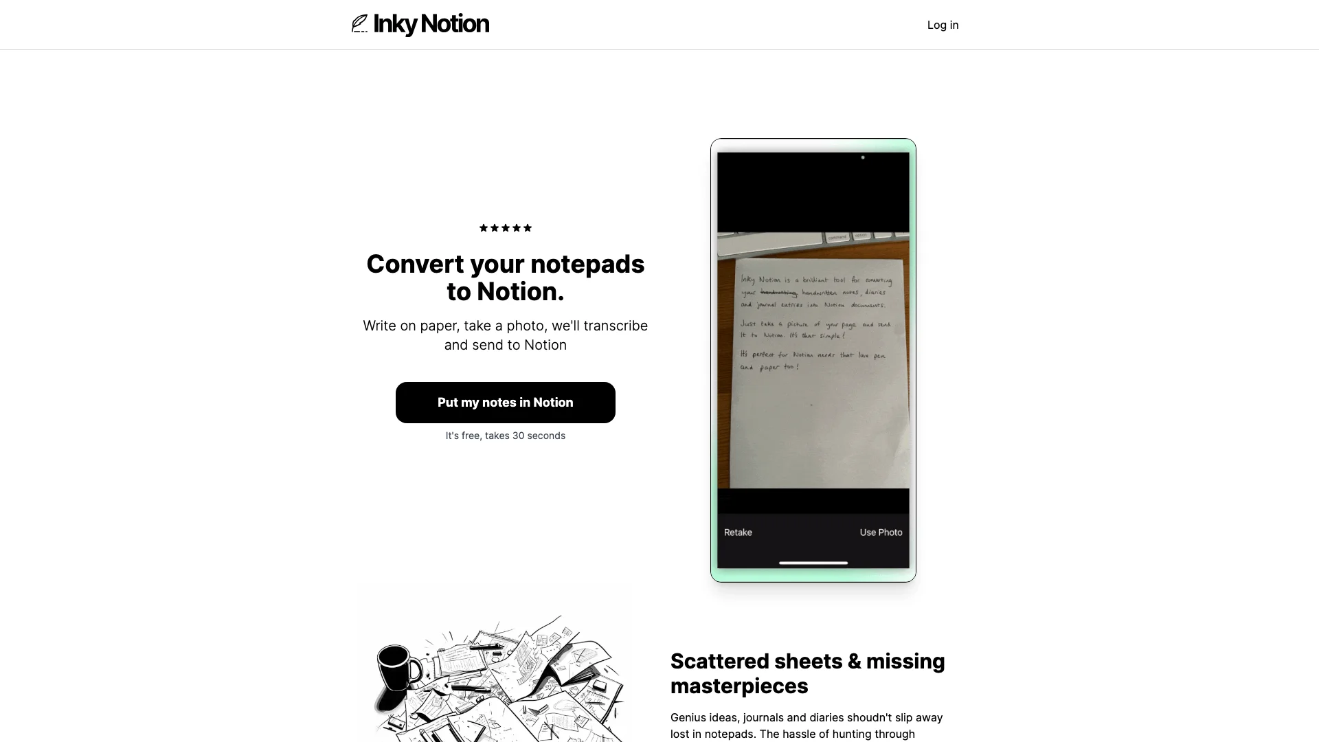 Inky Notion 主页截图