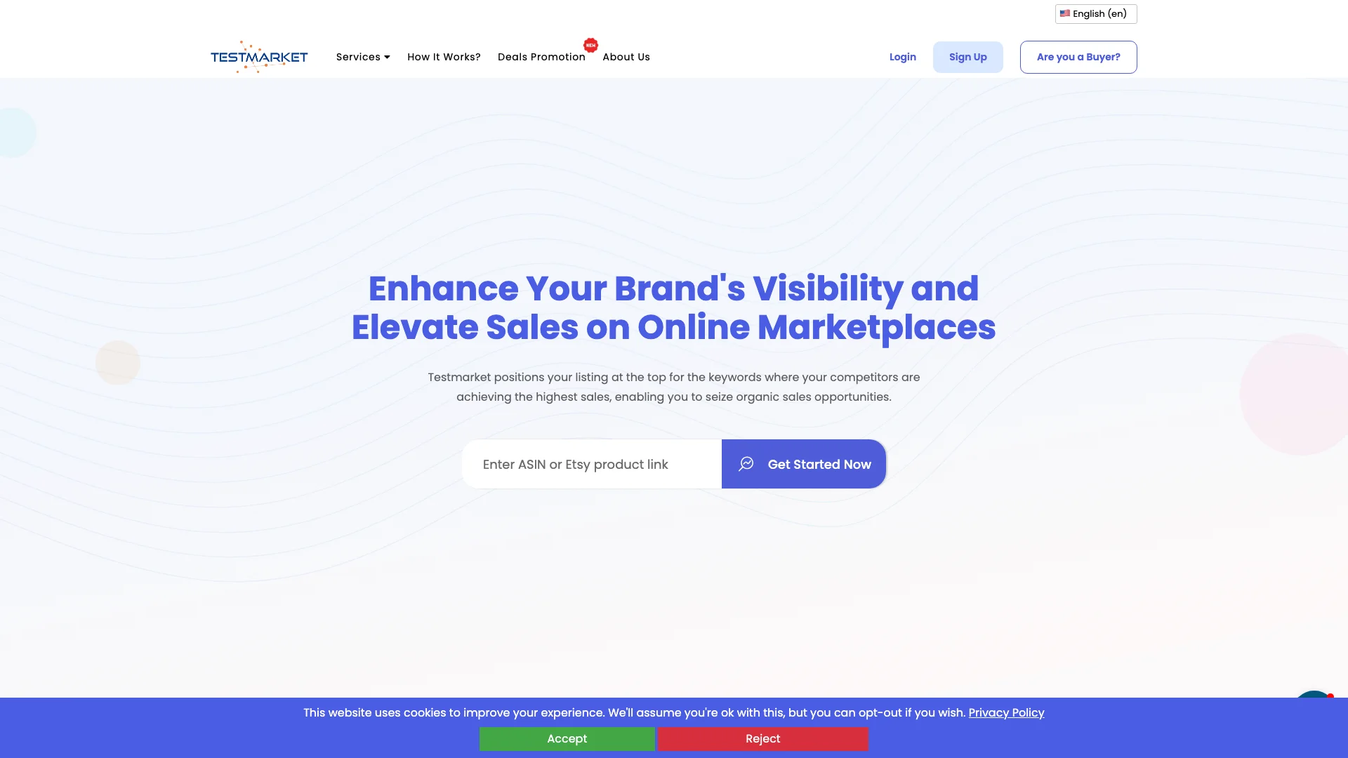 TestMarket主页截图