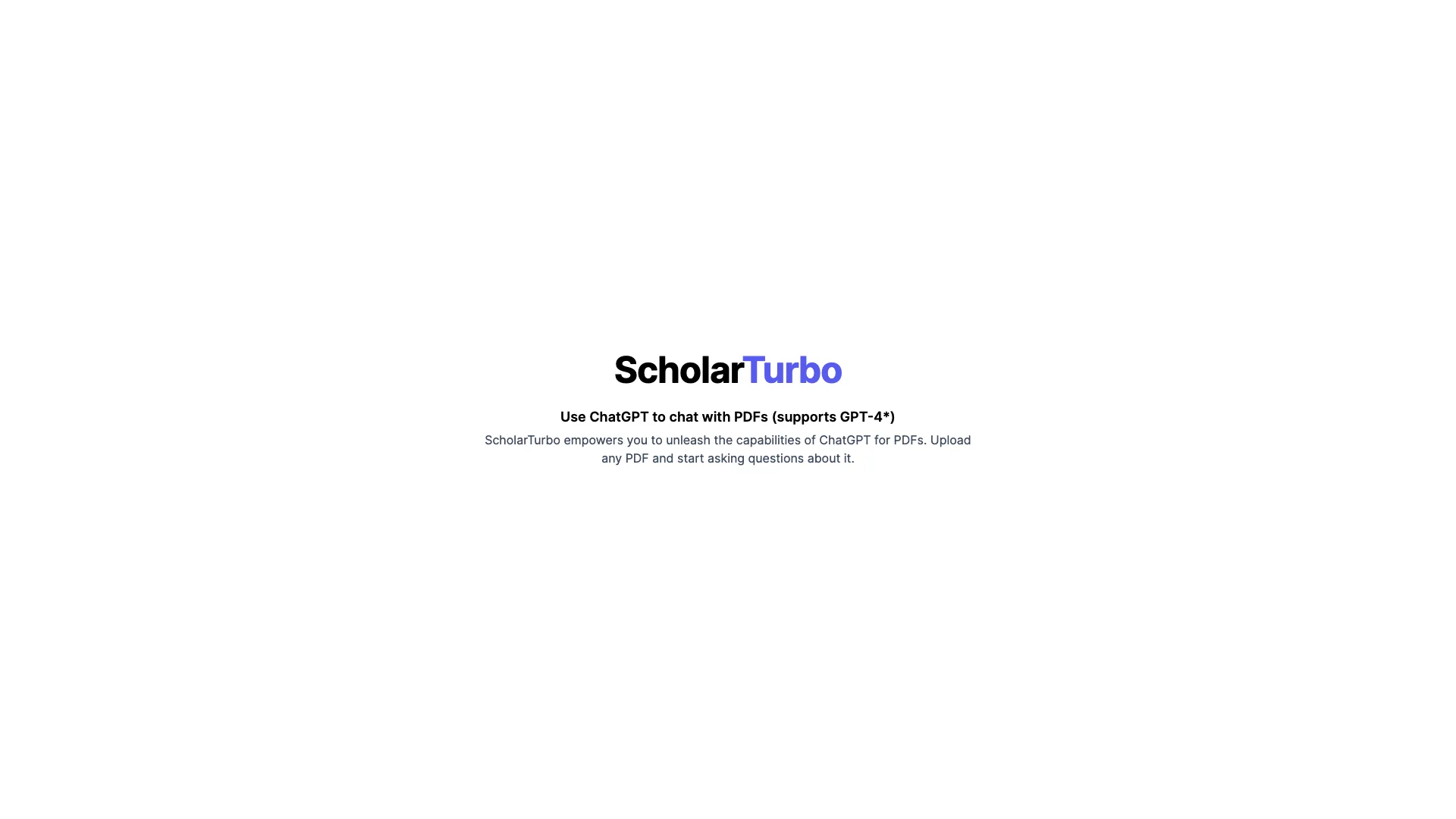 ScholarTurbo主页截图