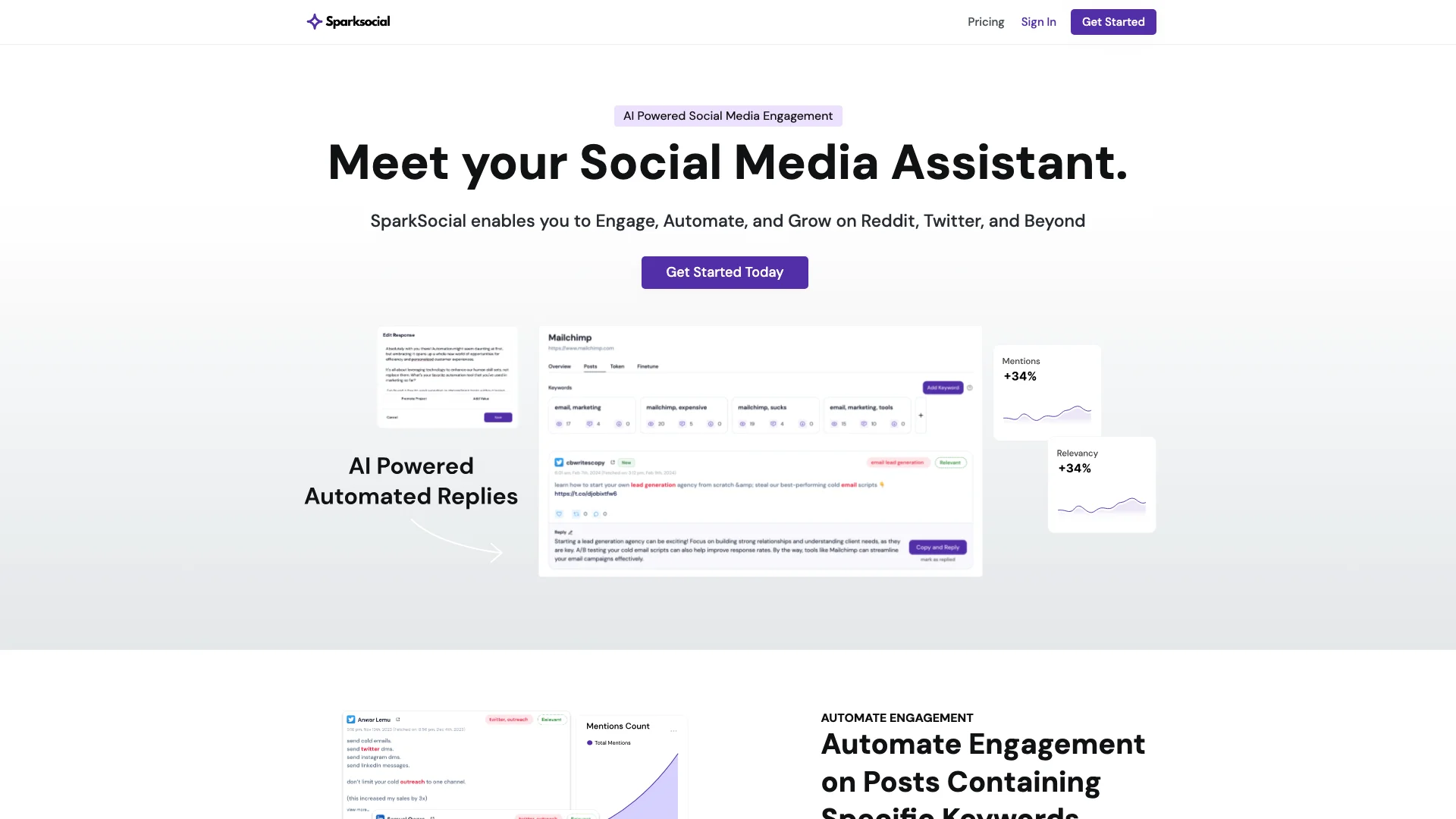 Sparksocial主页截图
