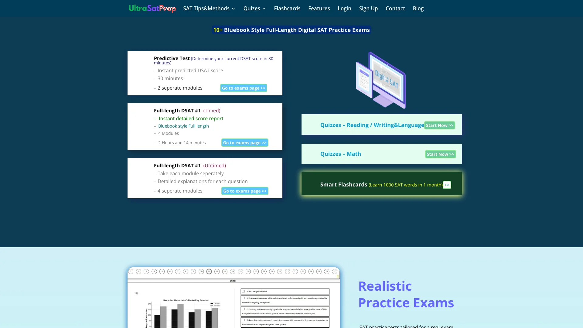 Ultra SAT Prep 主页截图