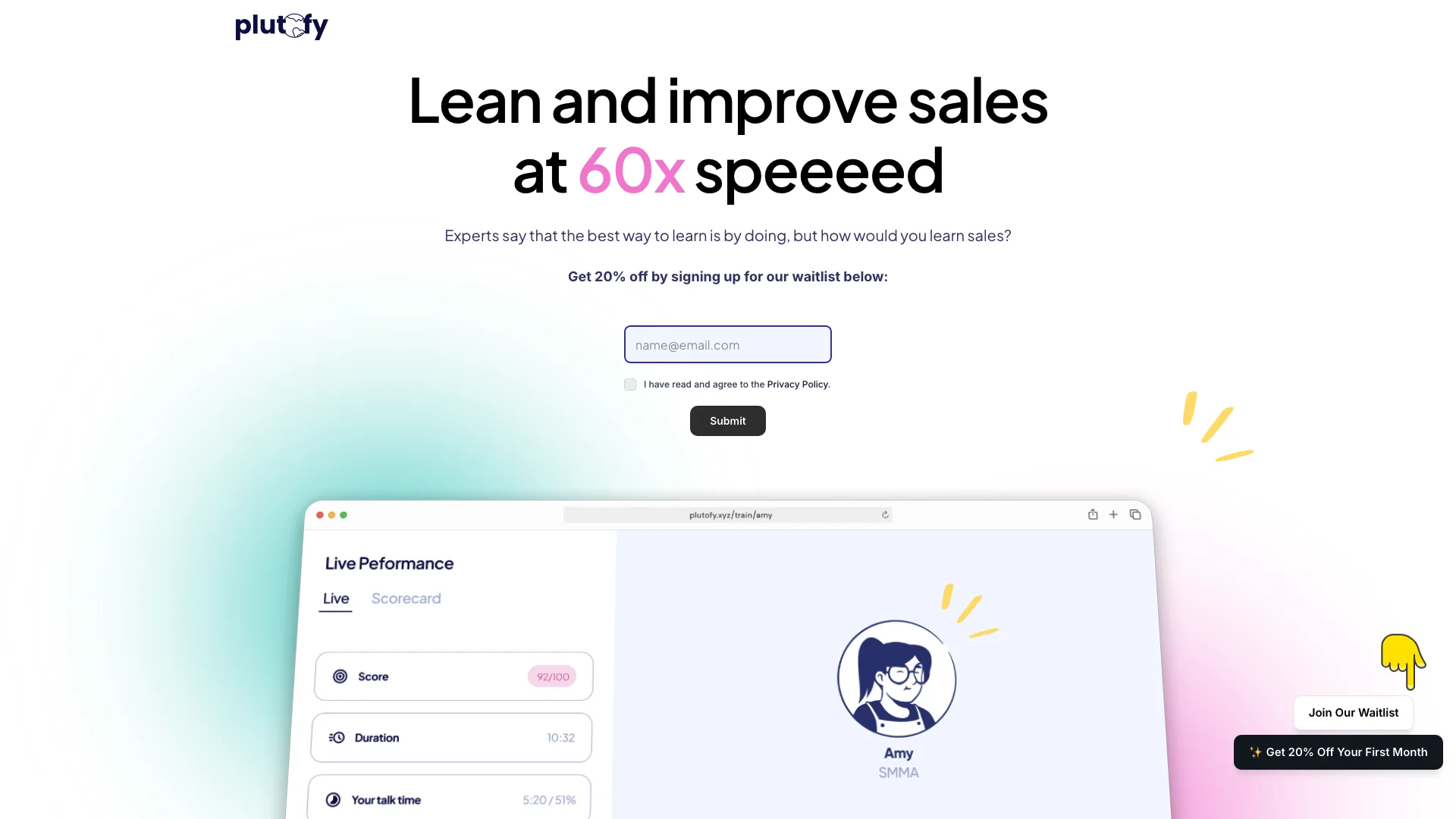 Plutofy AI Sales Training Platform