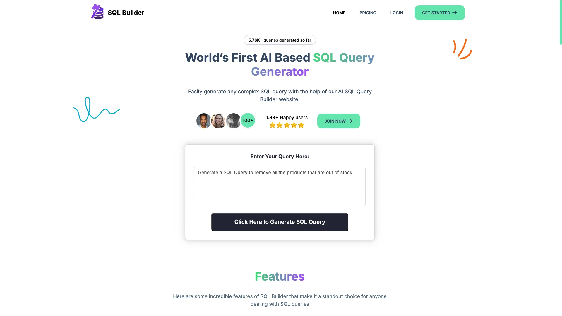 SQL Builder 主页截图