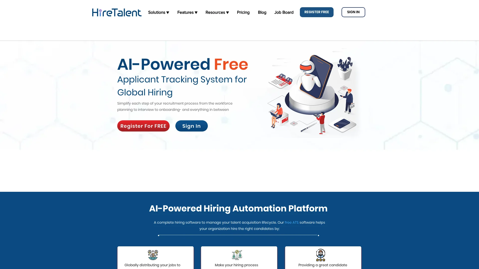 HireTalent主页截图