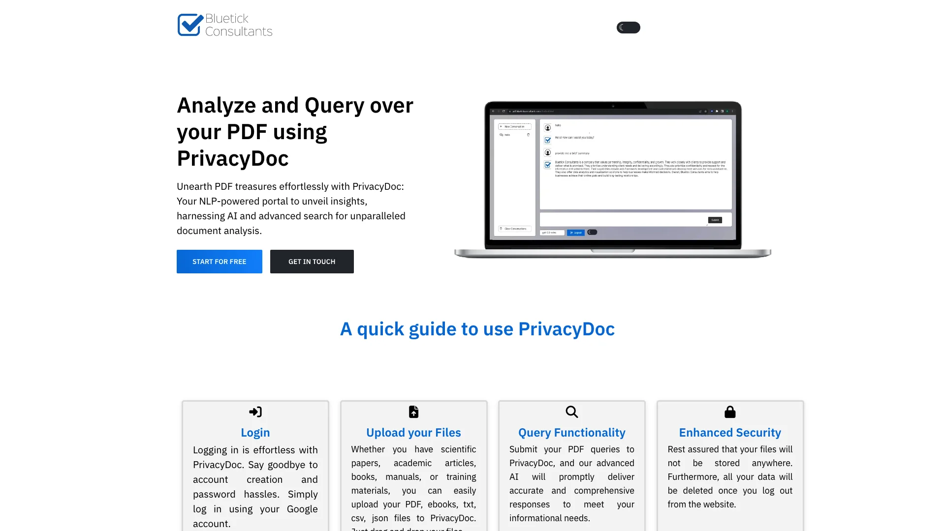 PrivacyDoc 主页截图