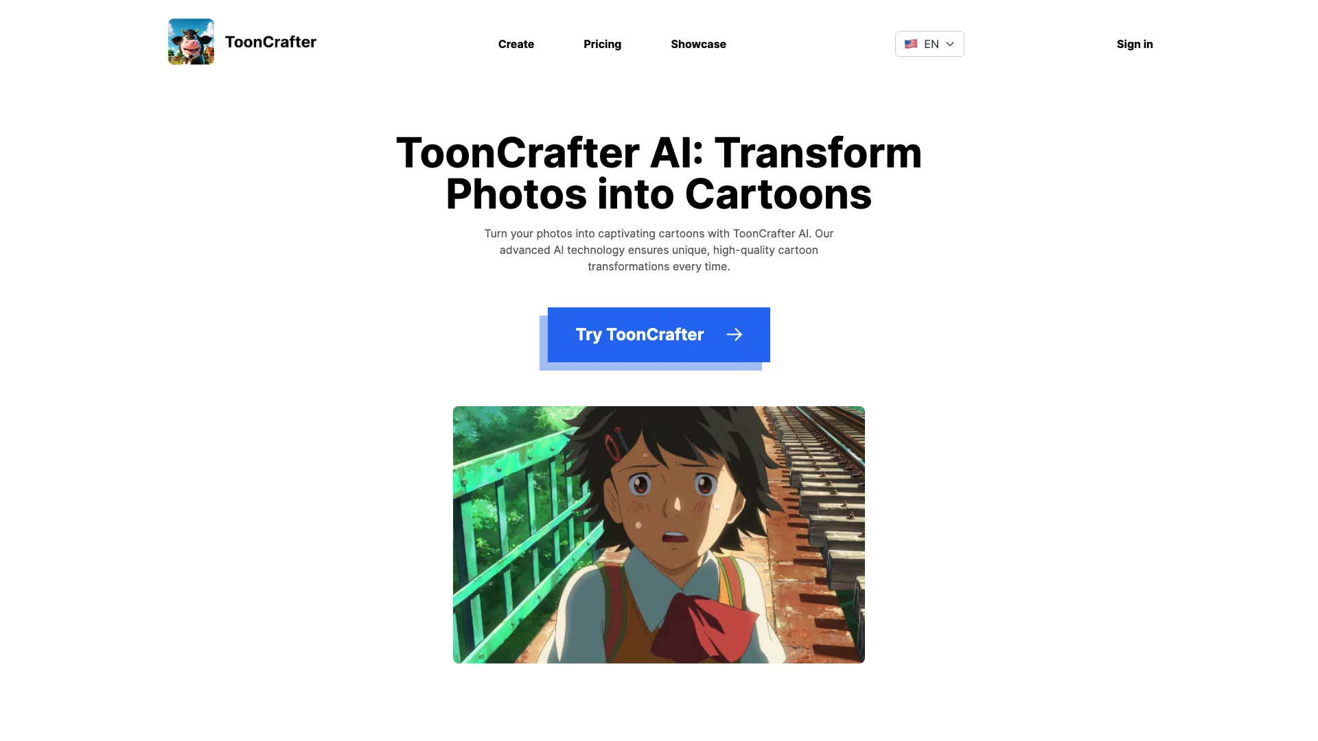 ToonCrafter AI 项目主页截图