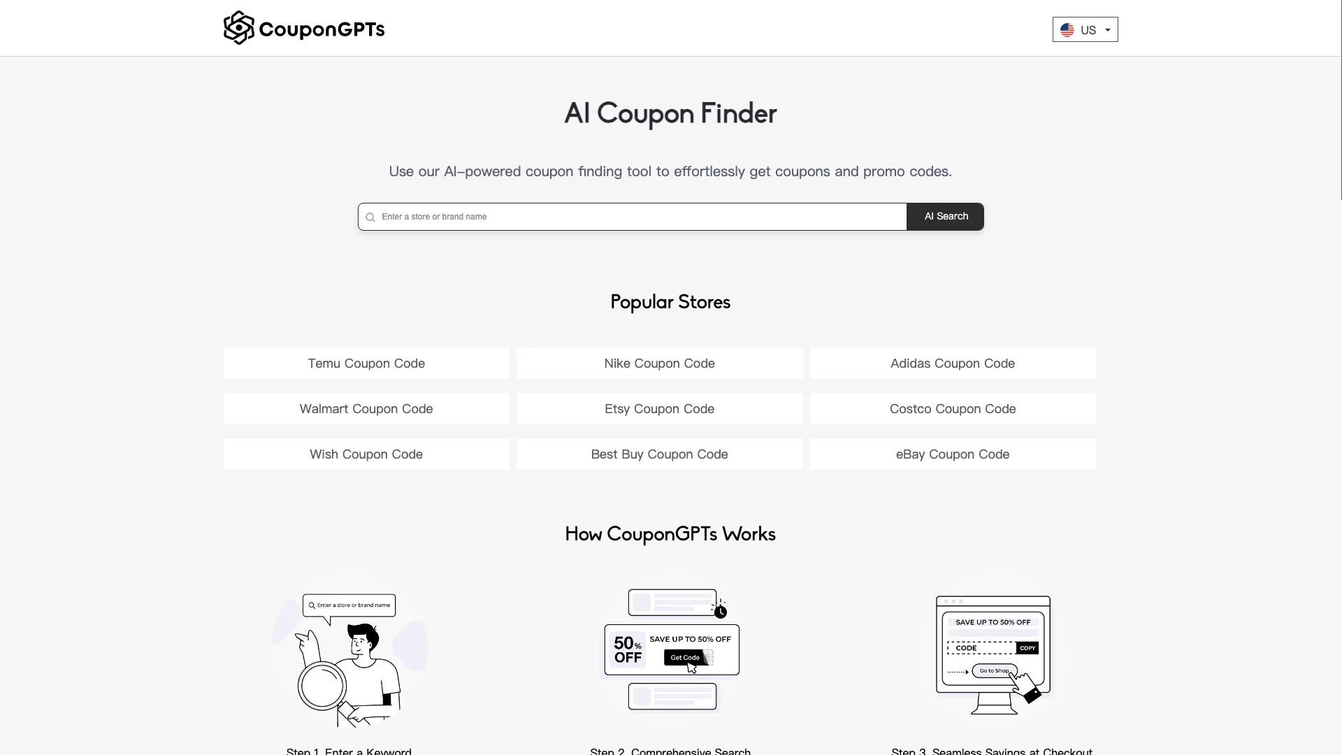 CouponGPTs主页截图