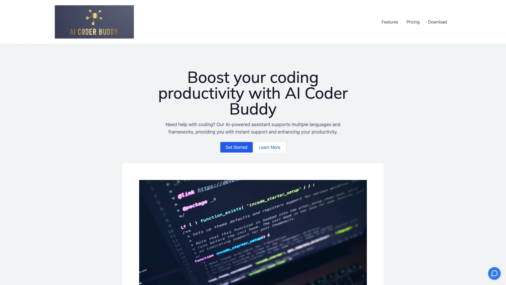 AI Coder Buddy主页截图