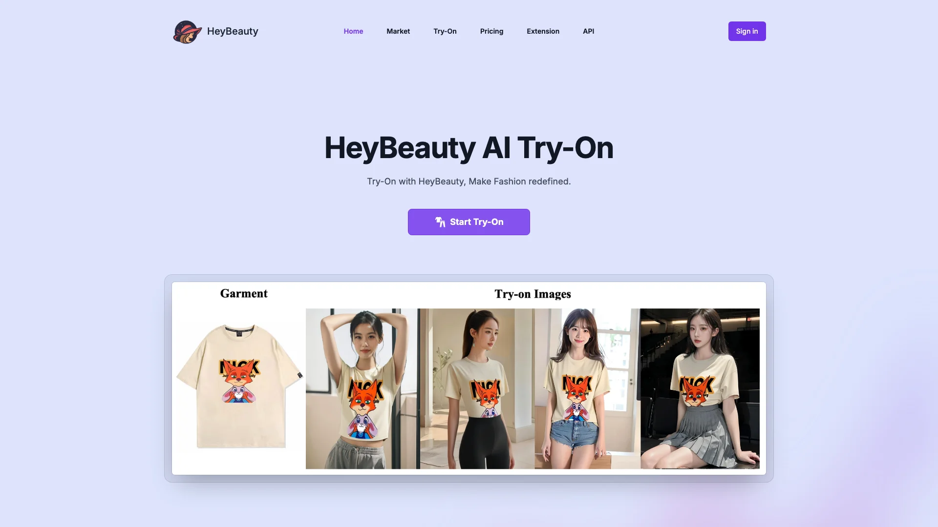 HeyBeauty主页截图