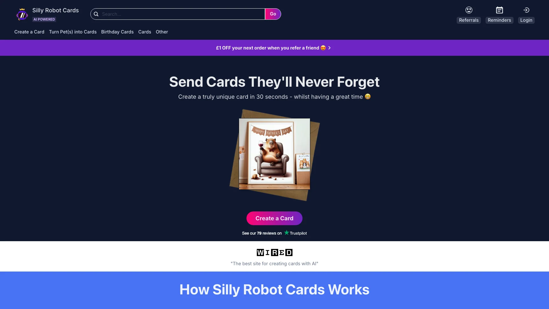 Silly Robot Cards 主页截图