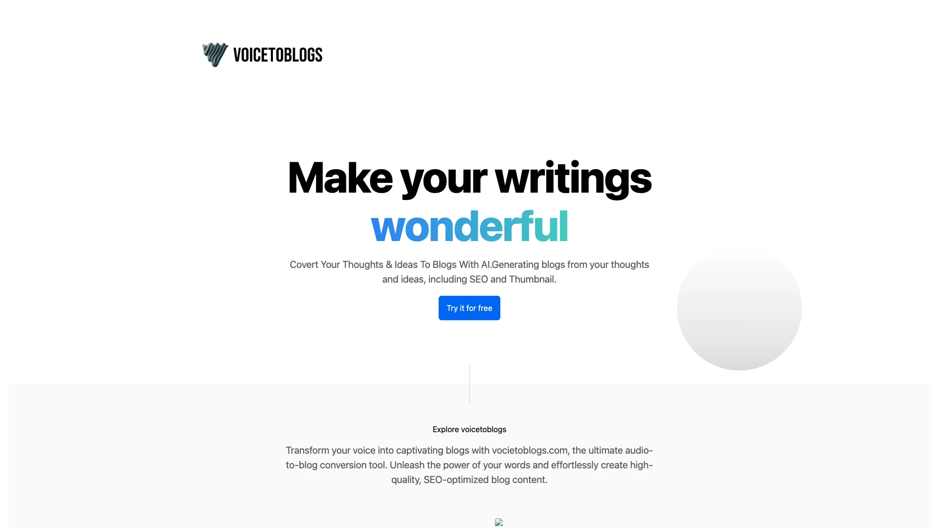 voicetoblogs主页截图