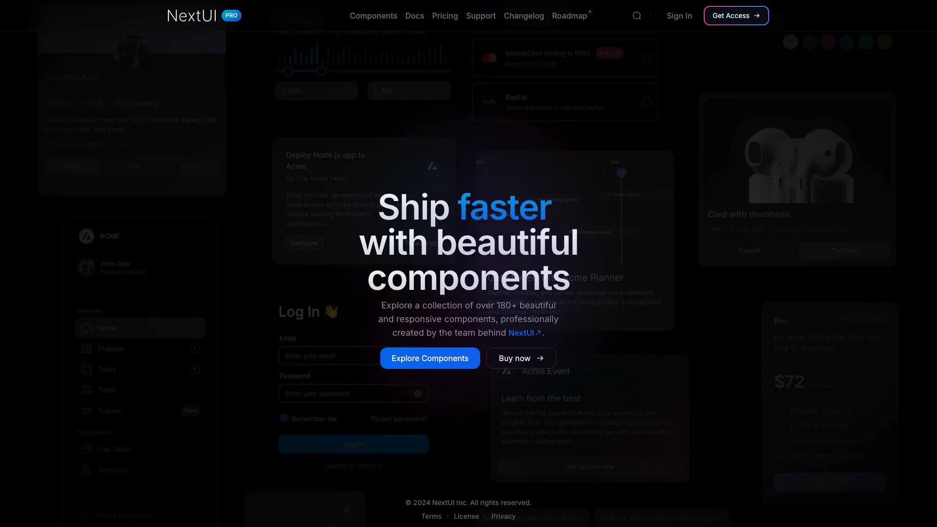 NextUI Pro 项目主页