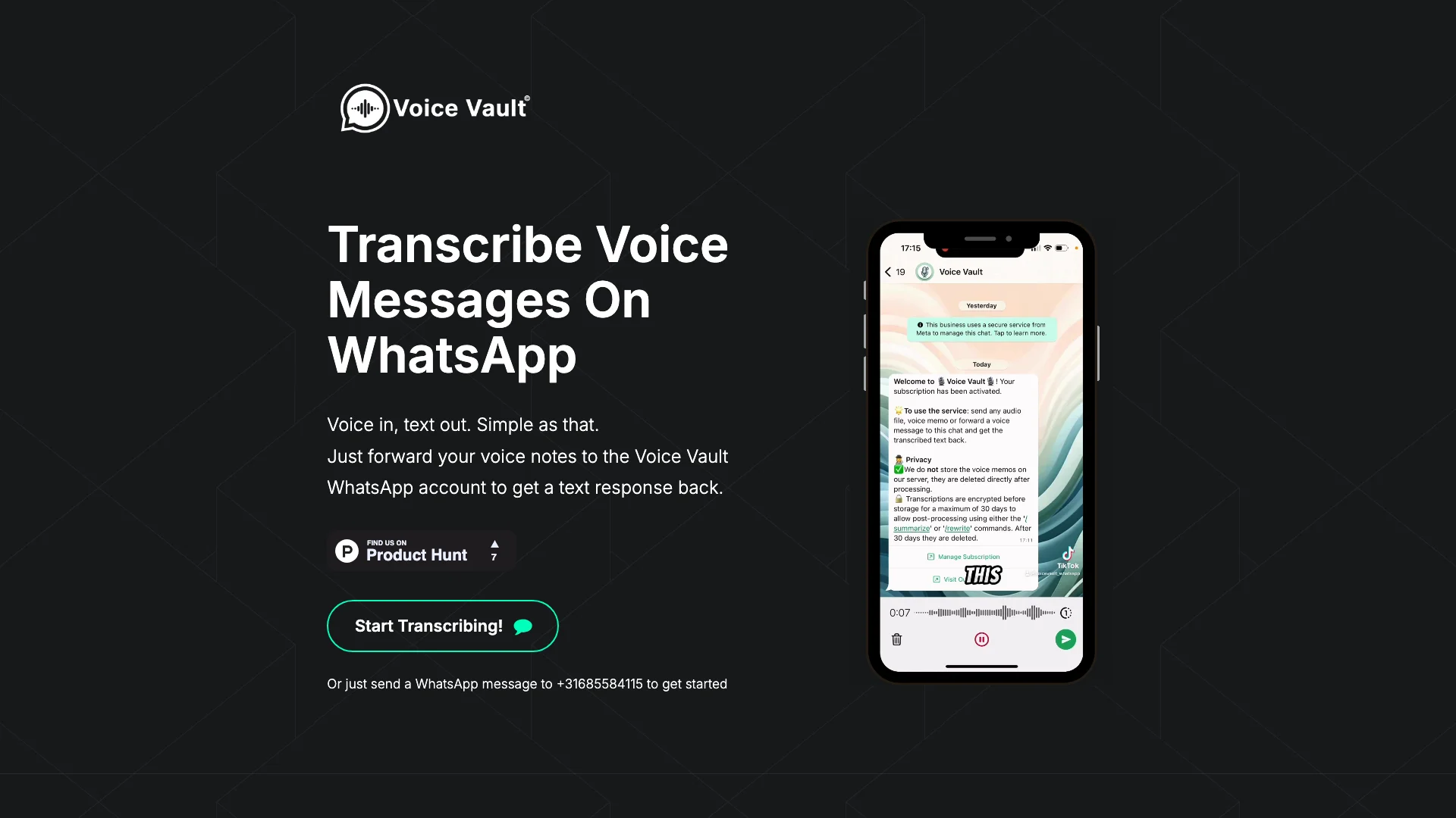 Voice Vault 项目主页