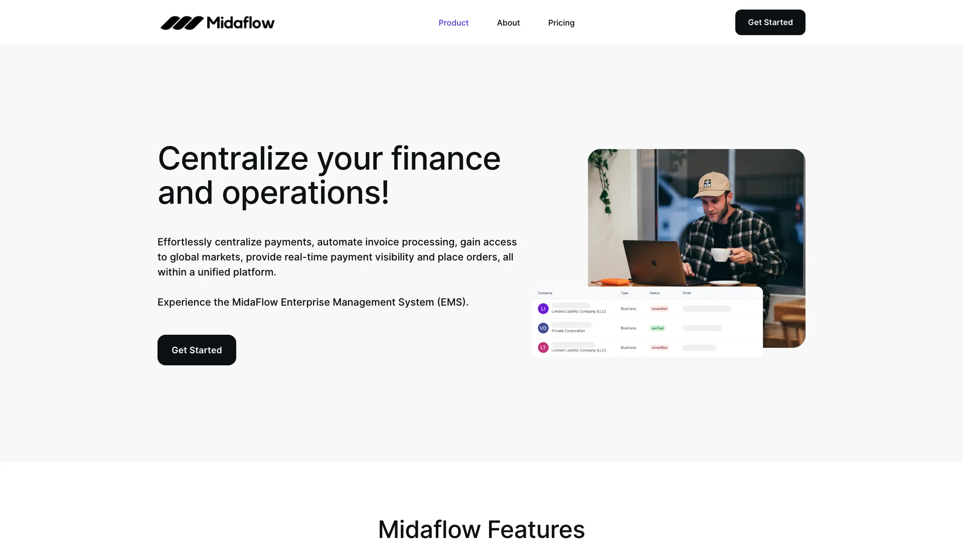 Midaflow 项目主页截图