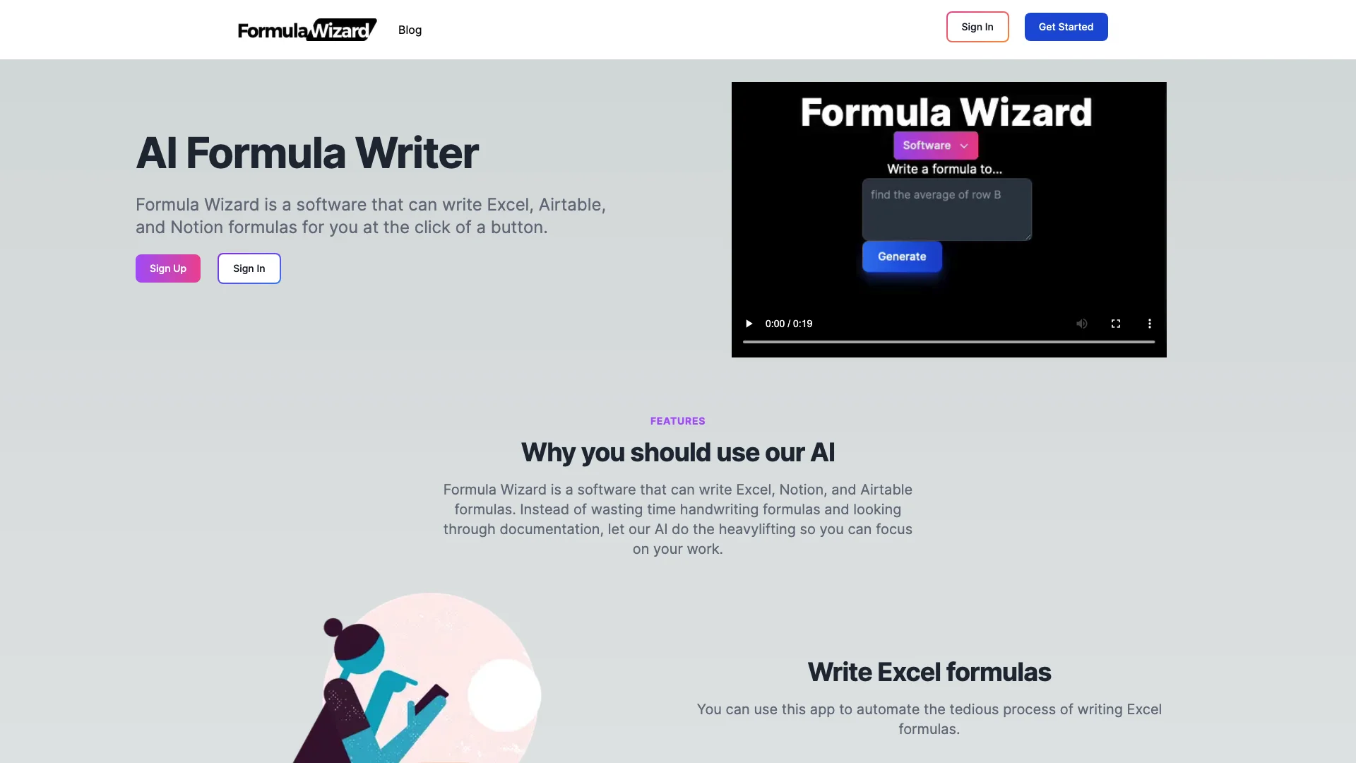 Formula Wizard 主页截图