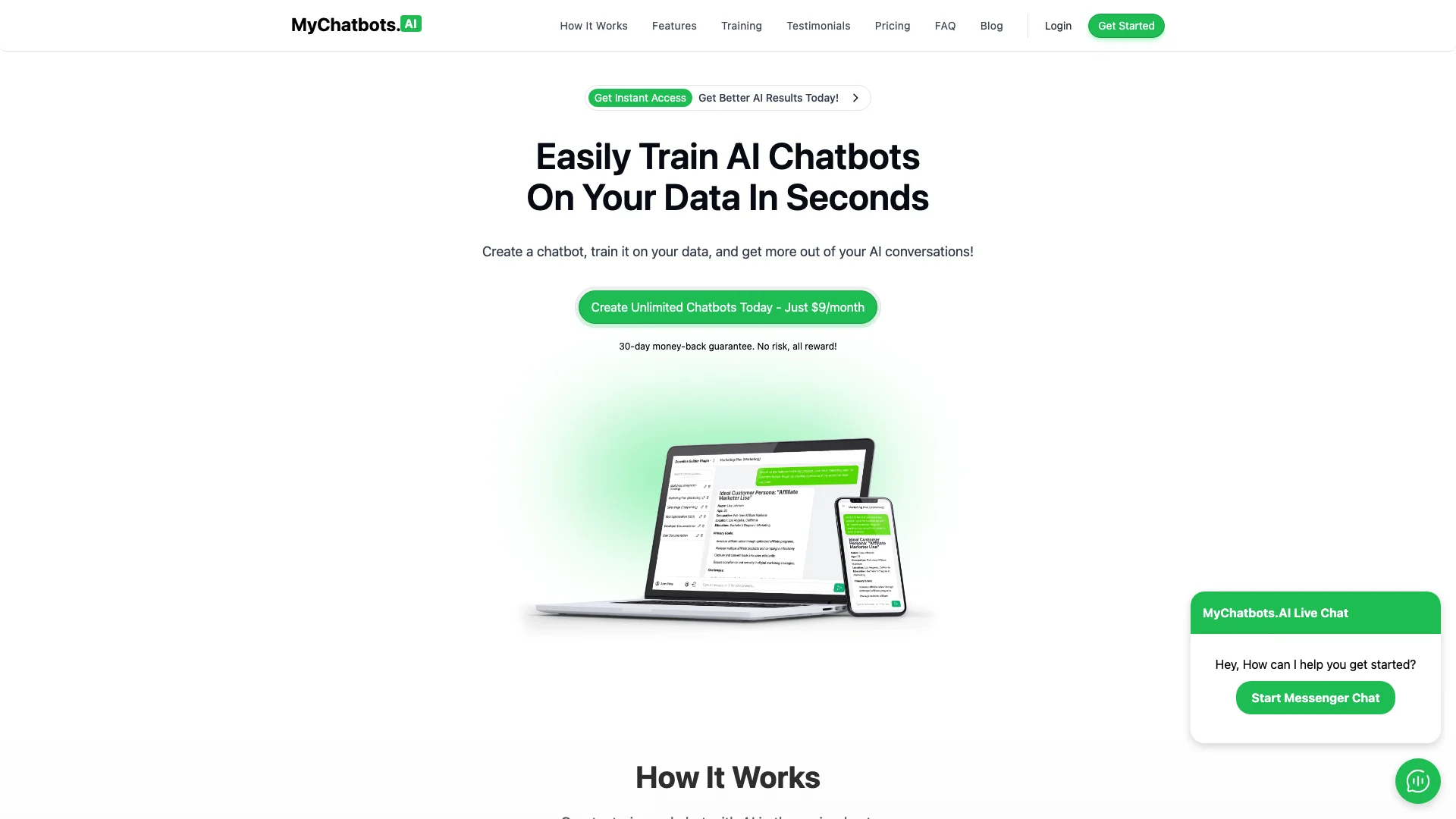 MyChatbots.AI主页截图