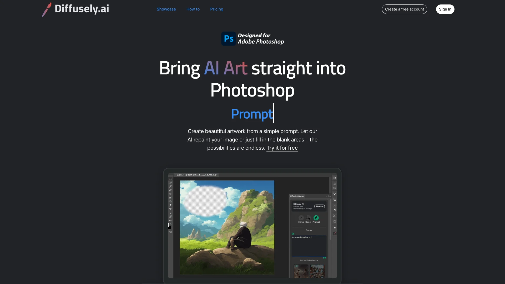 Diffusely AI Art Photoshop Plugin