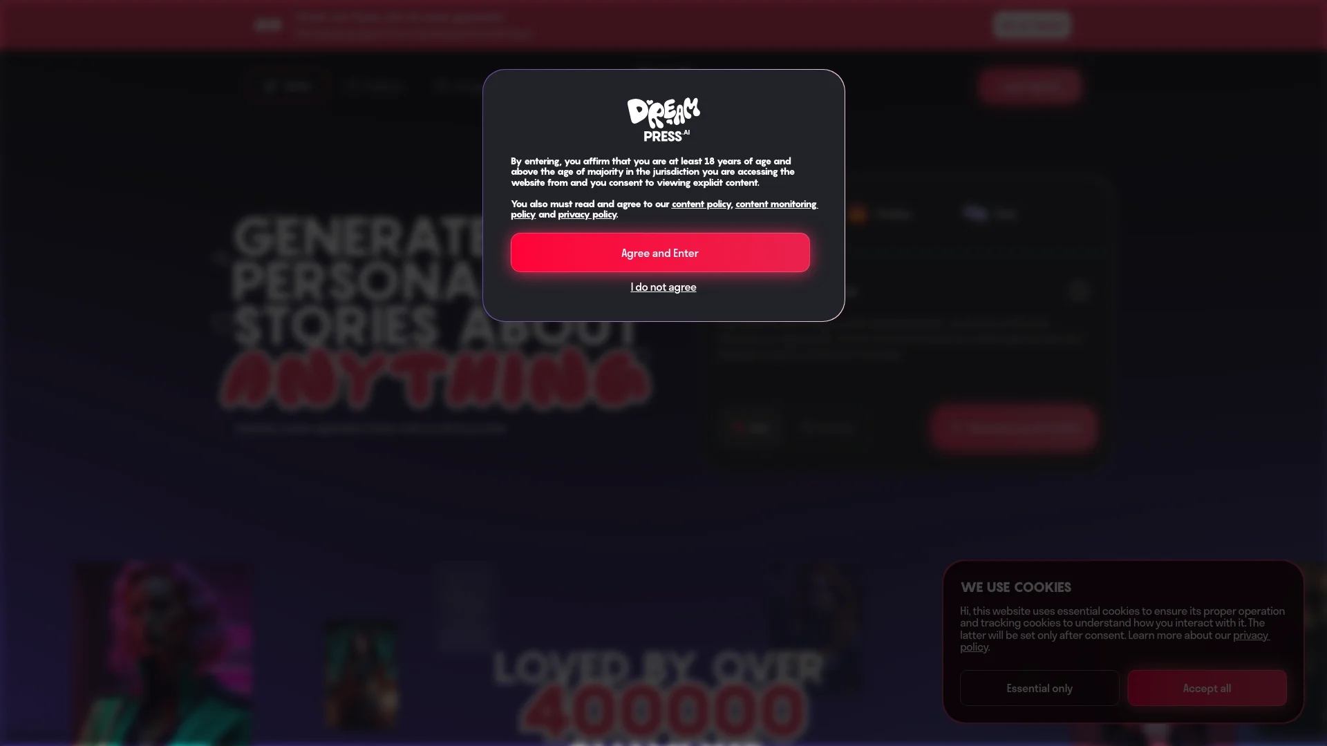 DreamPress AI Story Generator