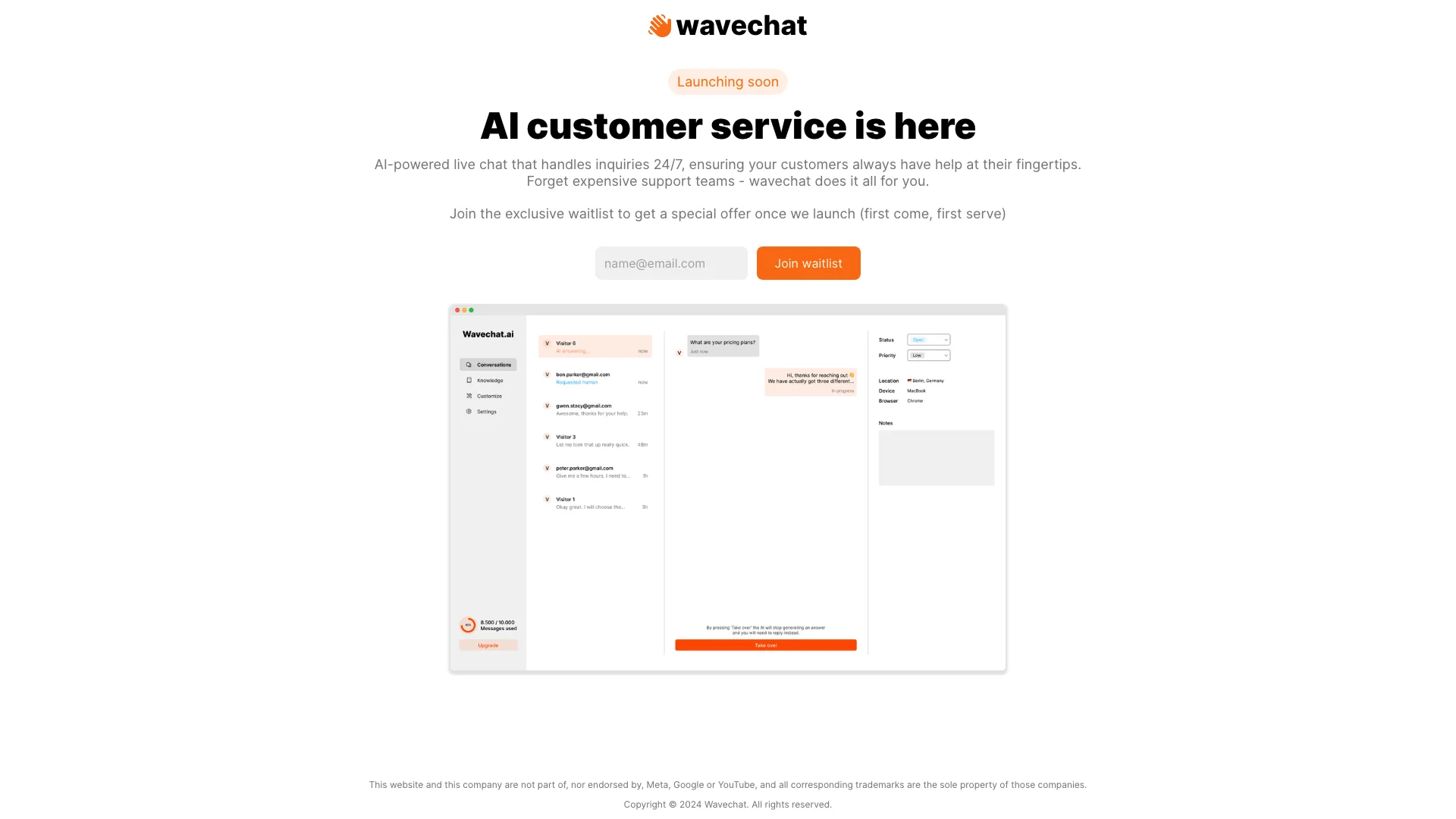 Wavechat主页截图