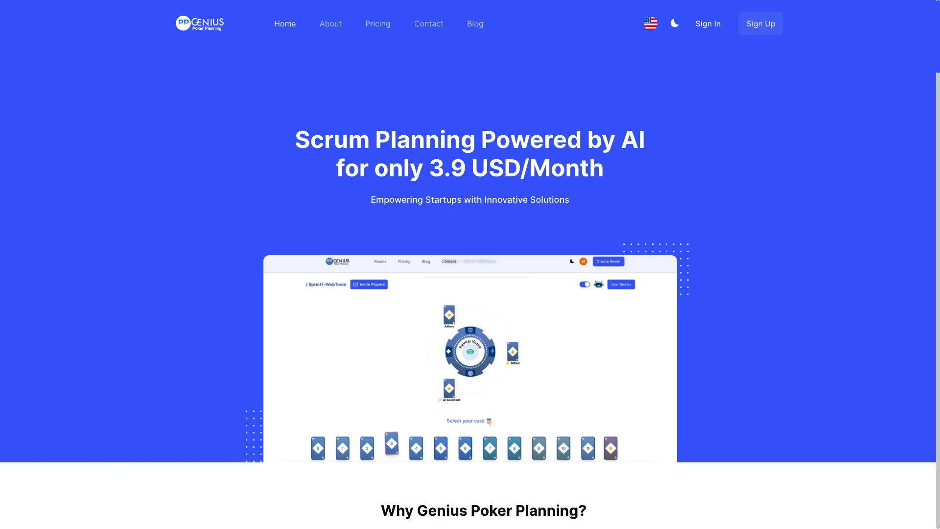 Genius Poker Planning主页截图