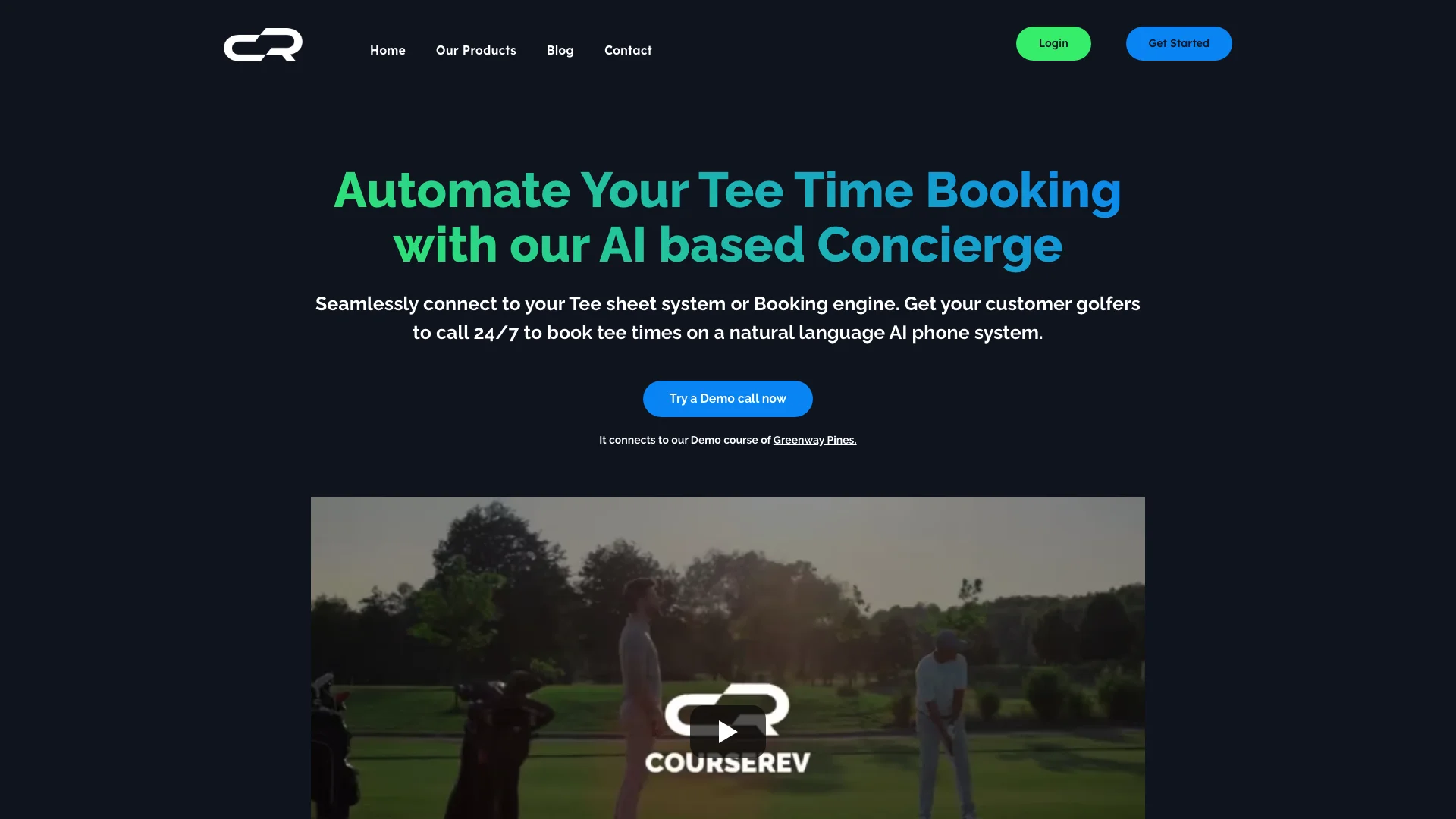 CourseRev.Ai 主页截图