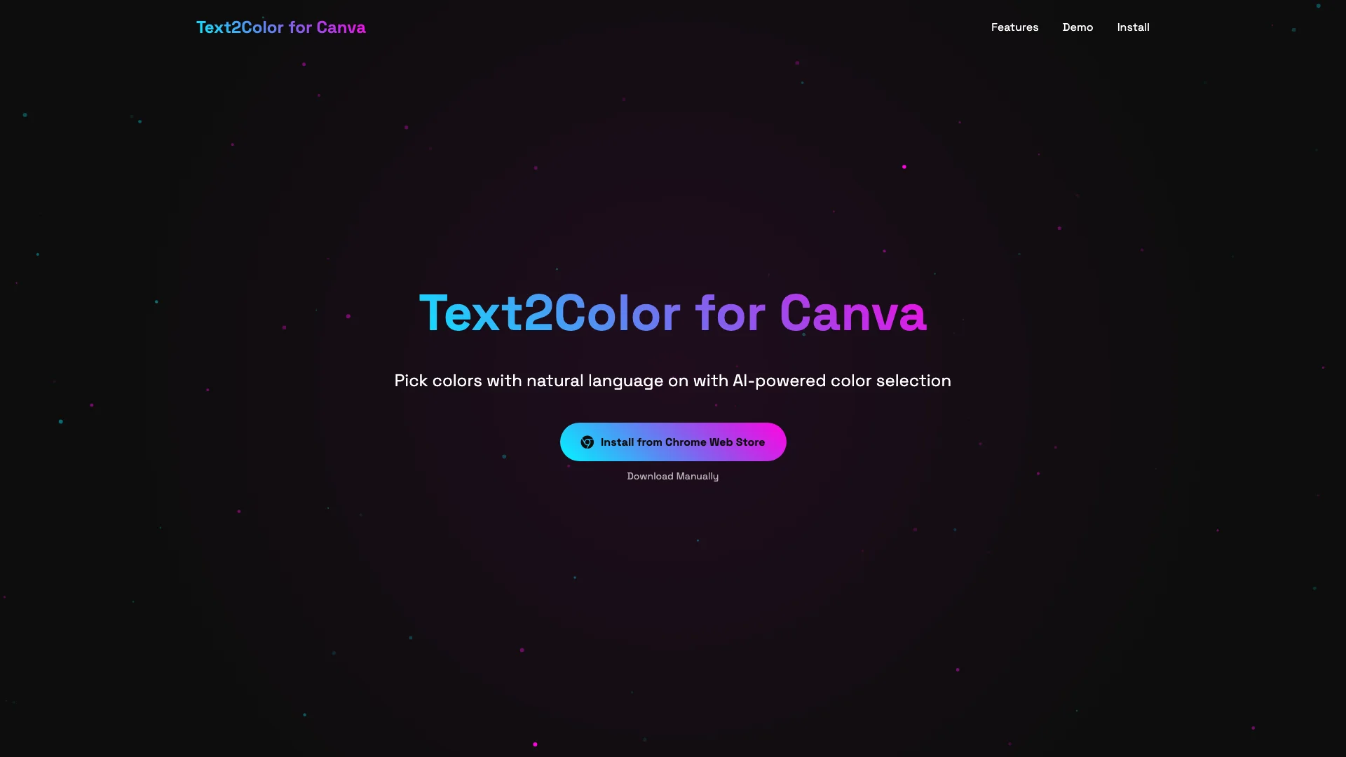 Text2Color for Canva项目主页