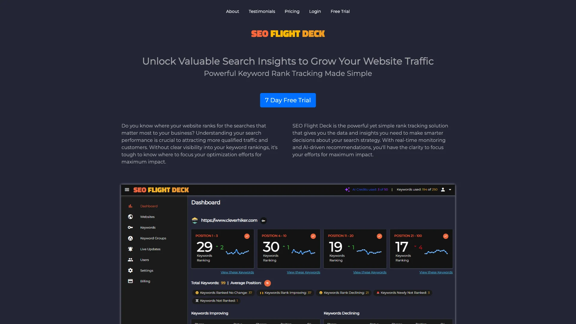 SEO FLIGHT DECK主页截图