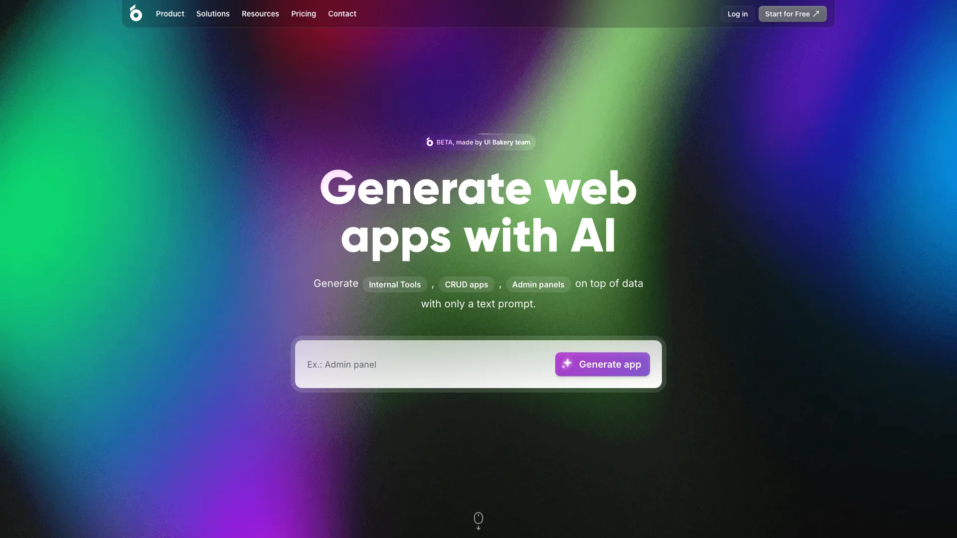 AI App Generator 主页截图