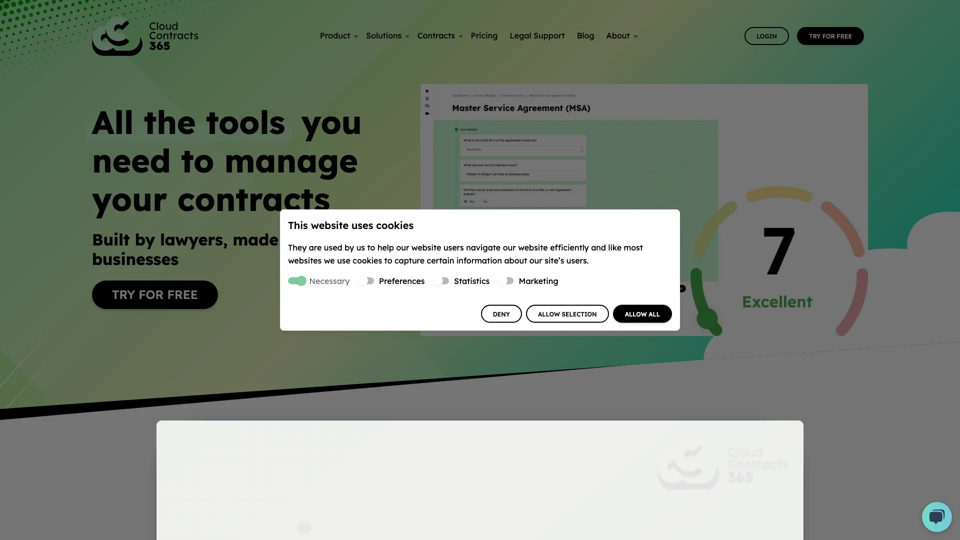 Cloud Contracts 365主页截图