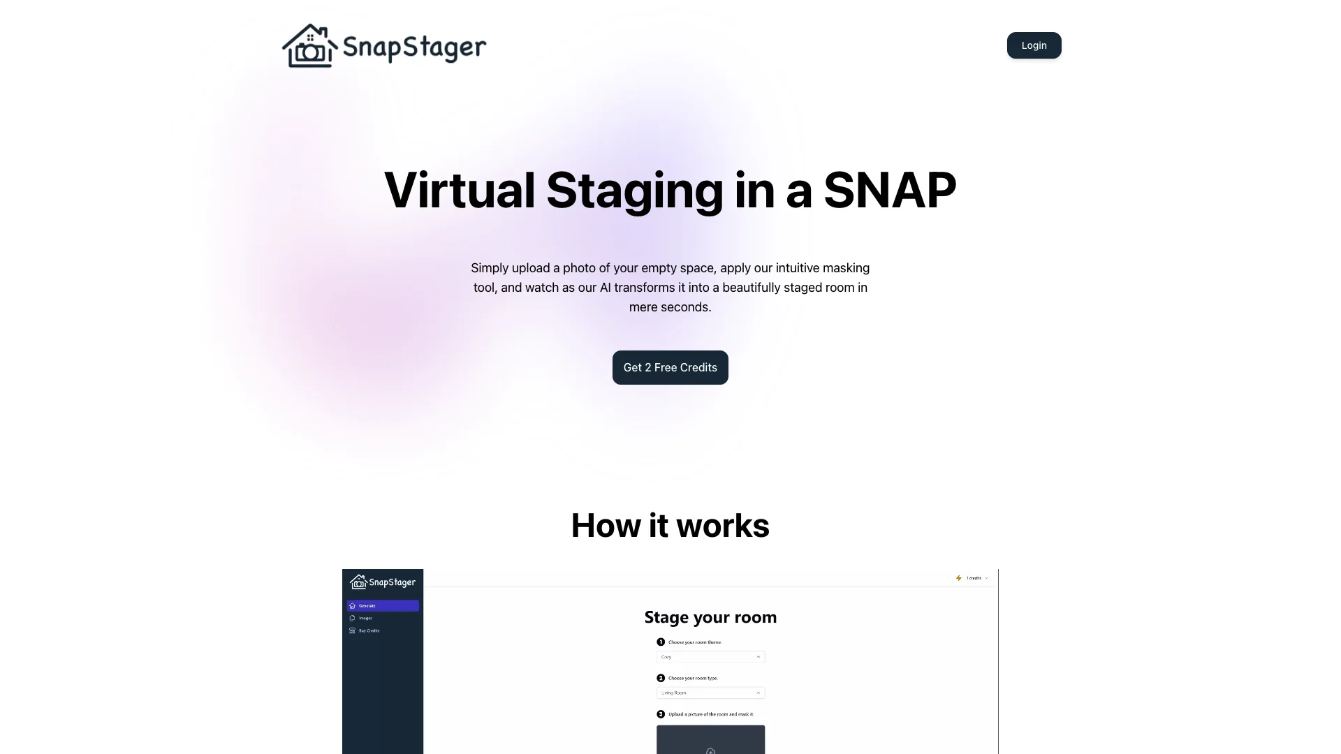 Virtual Staging using AI 主页截图