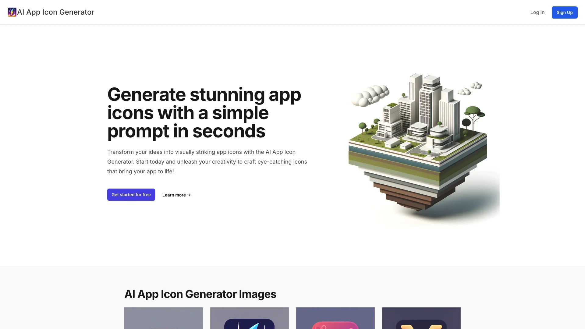 AI App Icon Generator主页截图