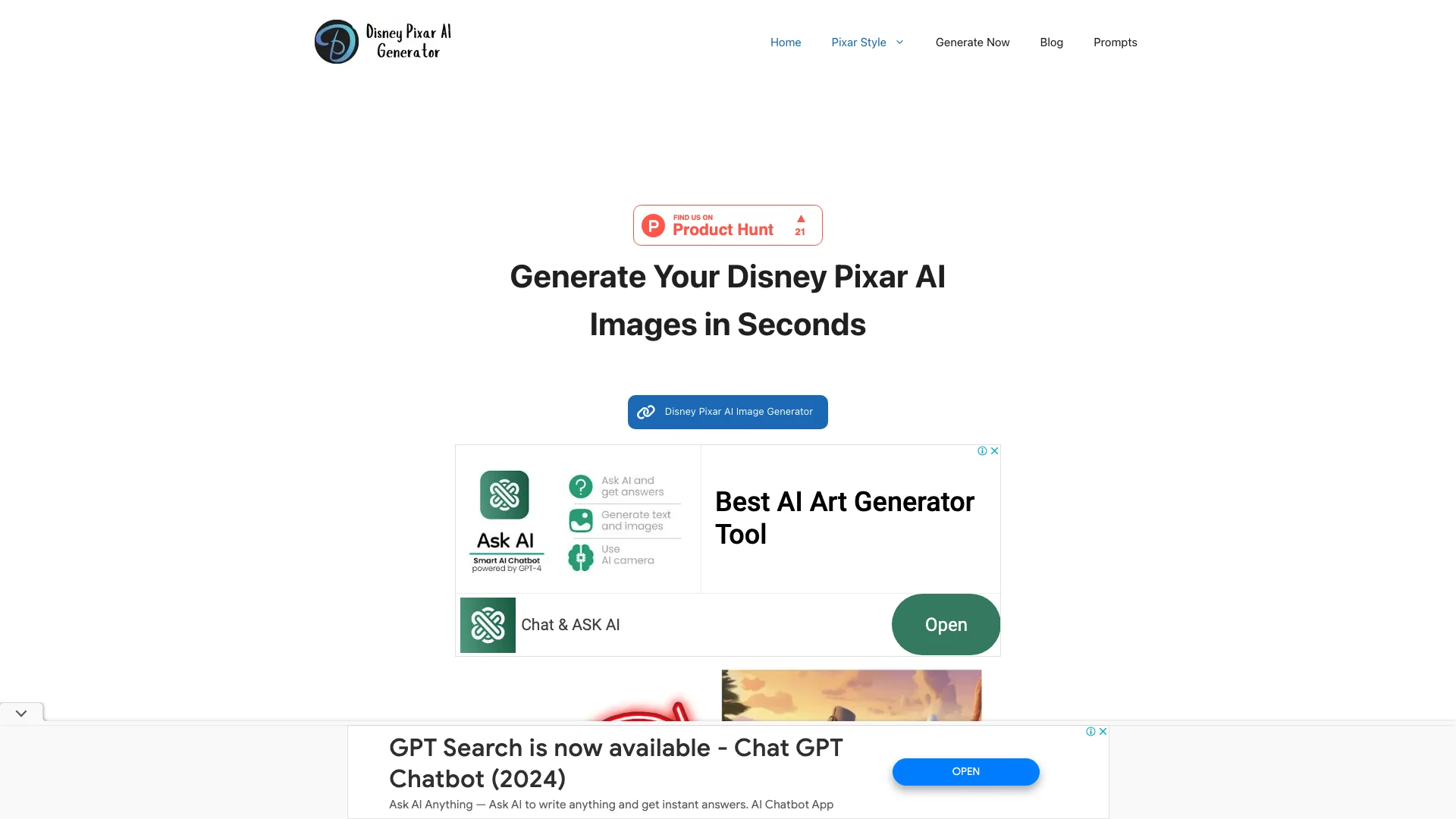 Disney Pixar AI Generator