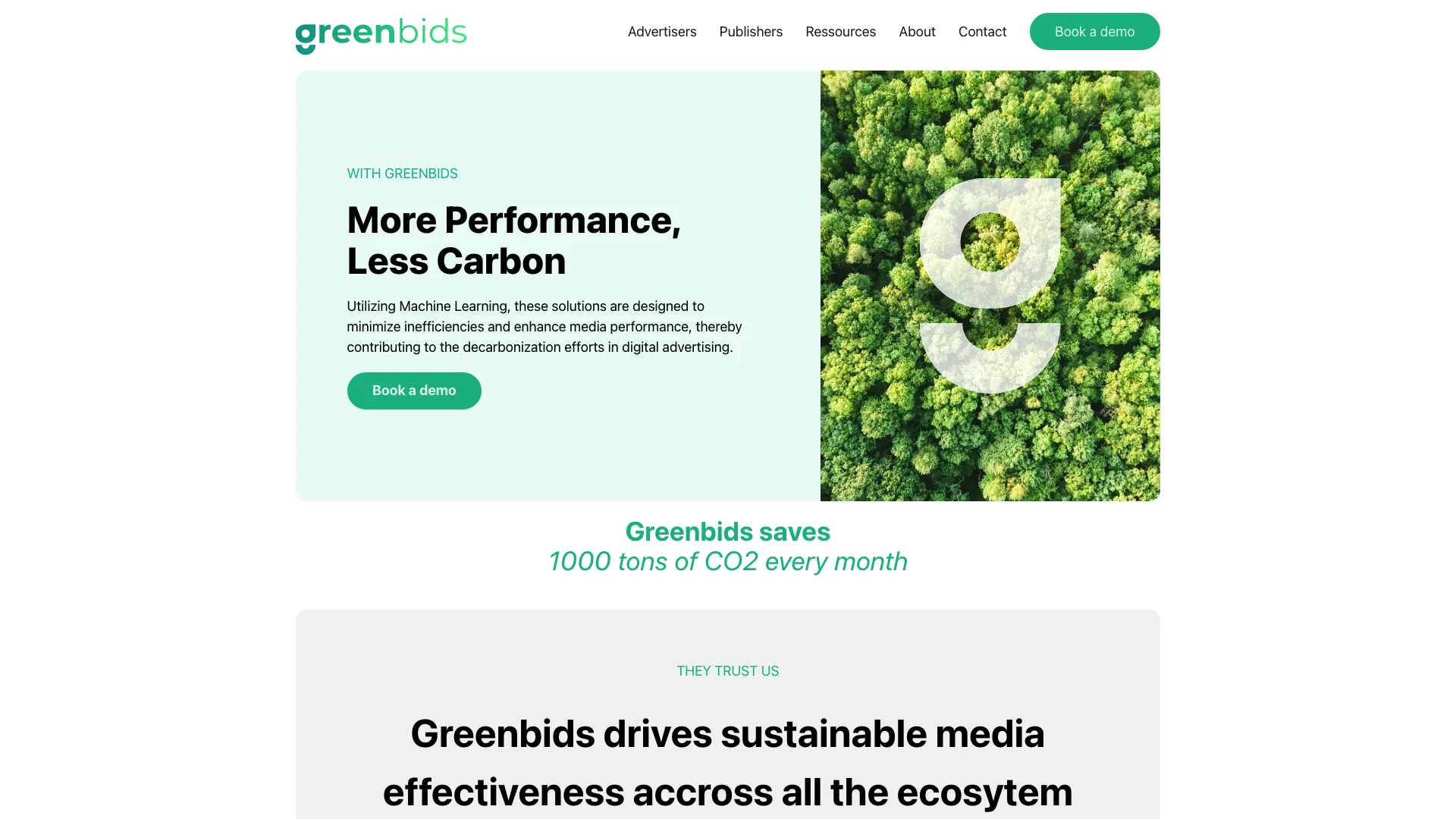 Greenbids 主页截图