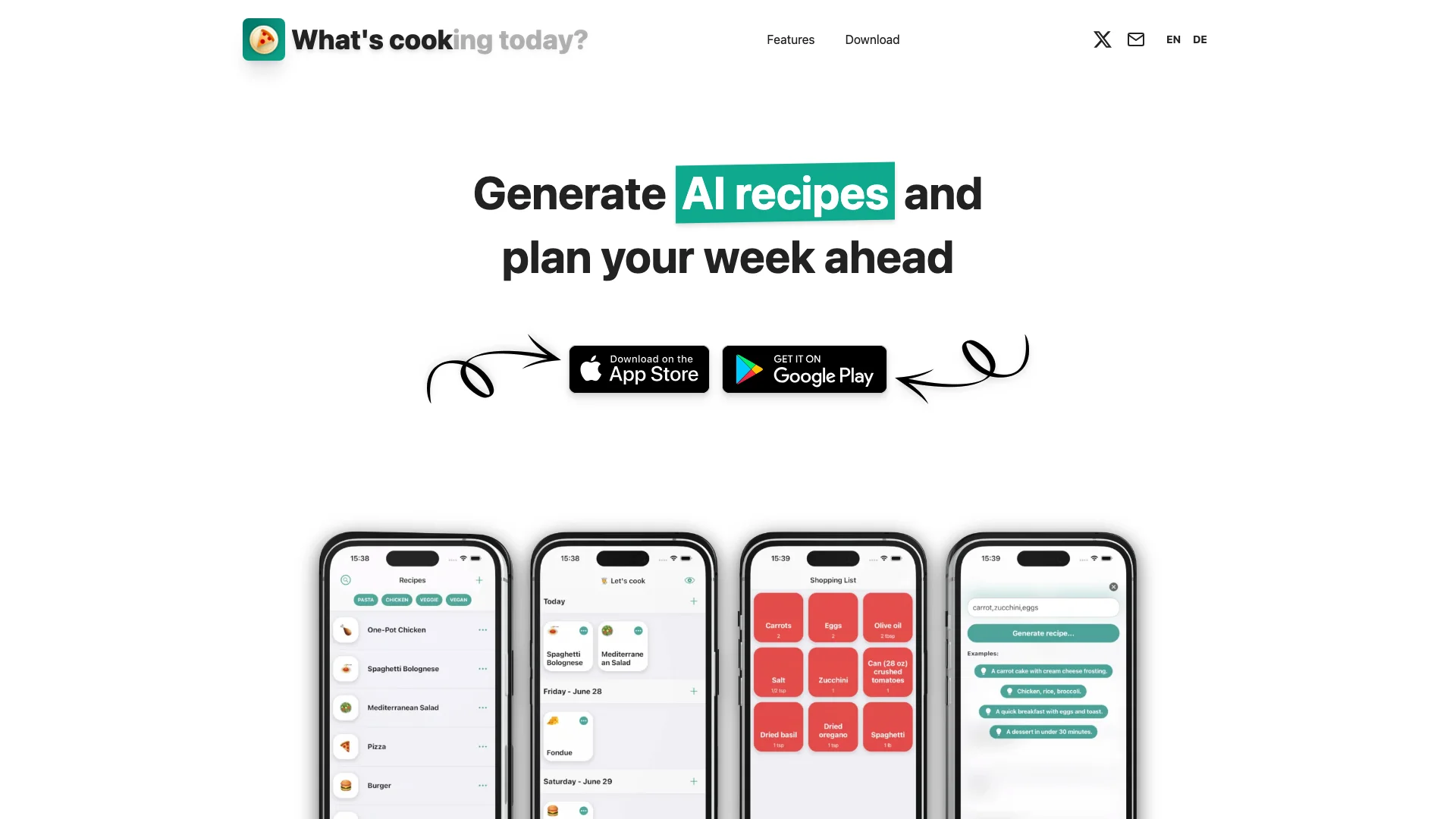 What's Cooking - Meal Plan 主页