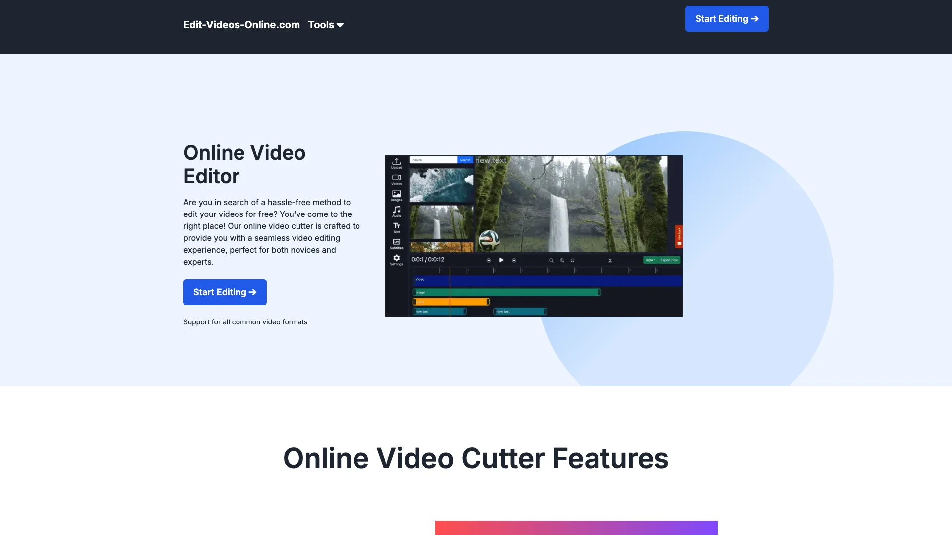 AI Video Generator主页截图