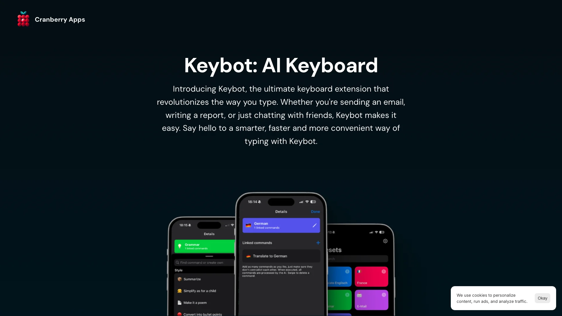 Keybot: AI Keyboard 主页截图