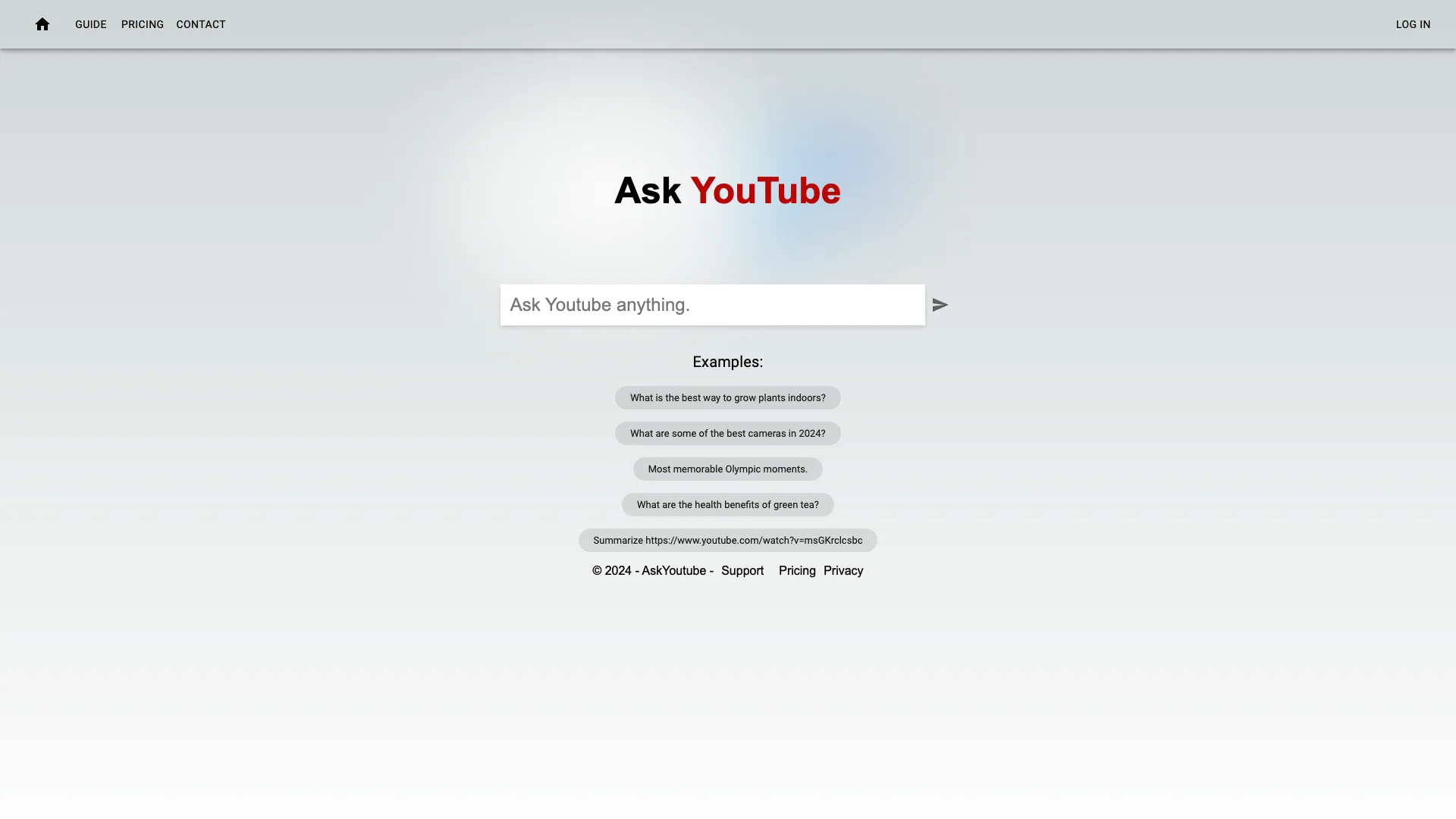 Ask Youtube 主页截图