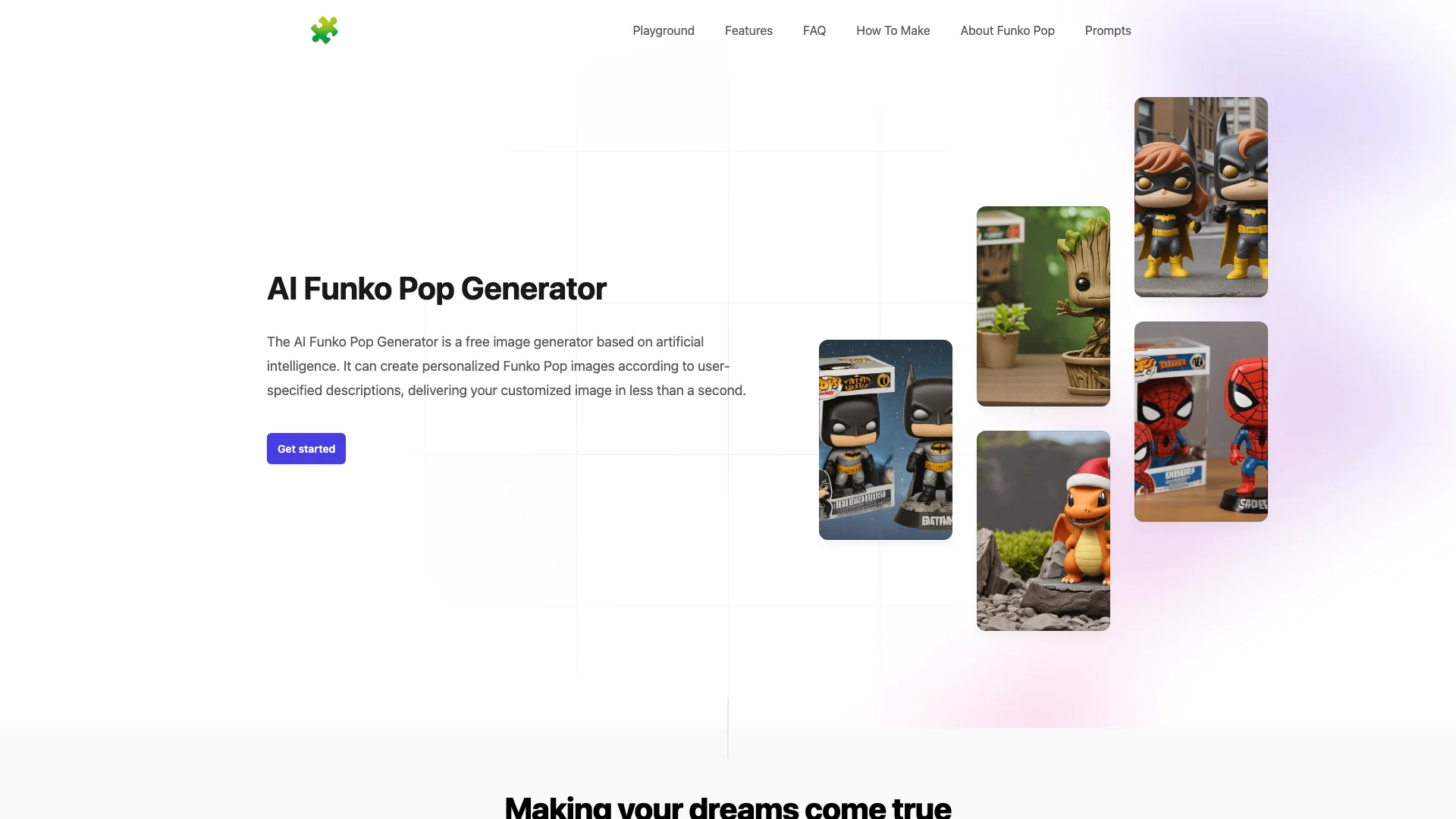 AI Funko Pop Generator 主页