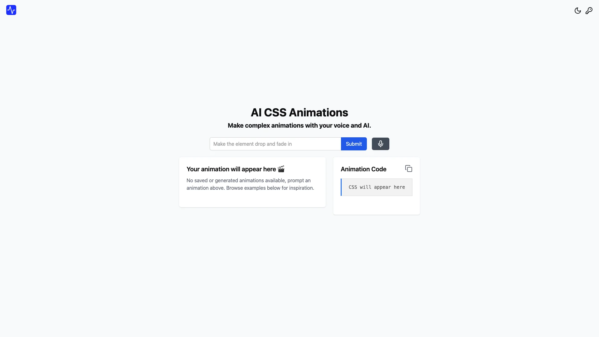 AI CSS Animations 主页截图