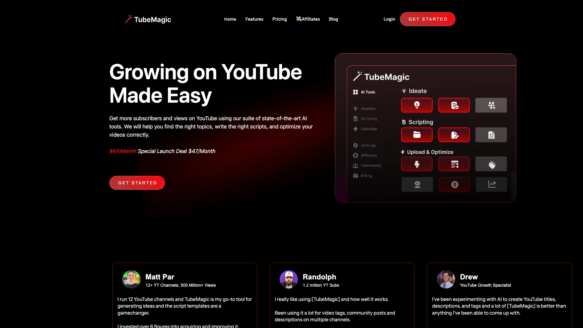 TubeMagic 主页截图