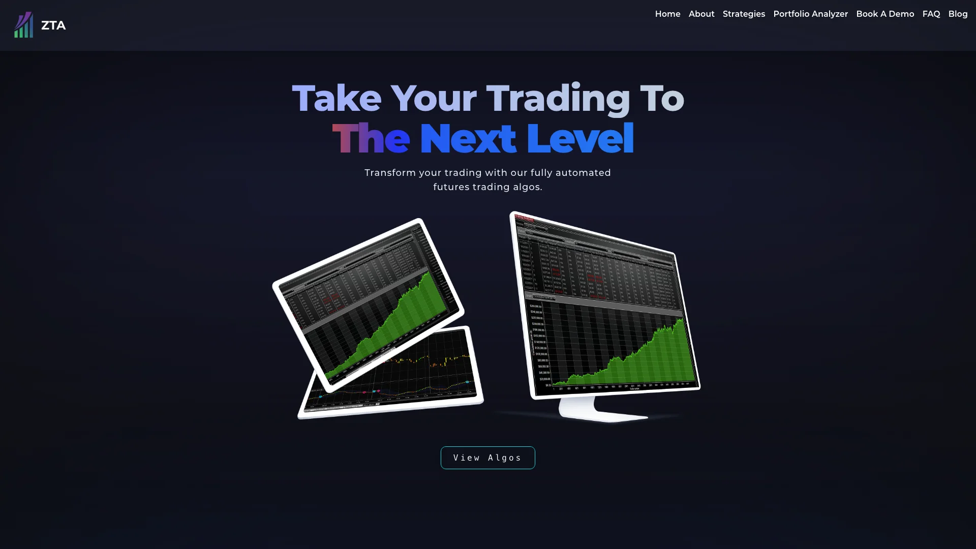 Zion Trading Algos主页截图