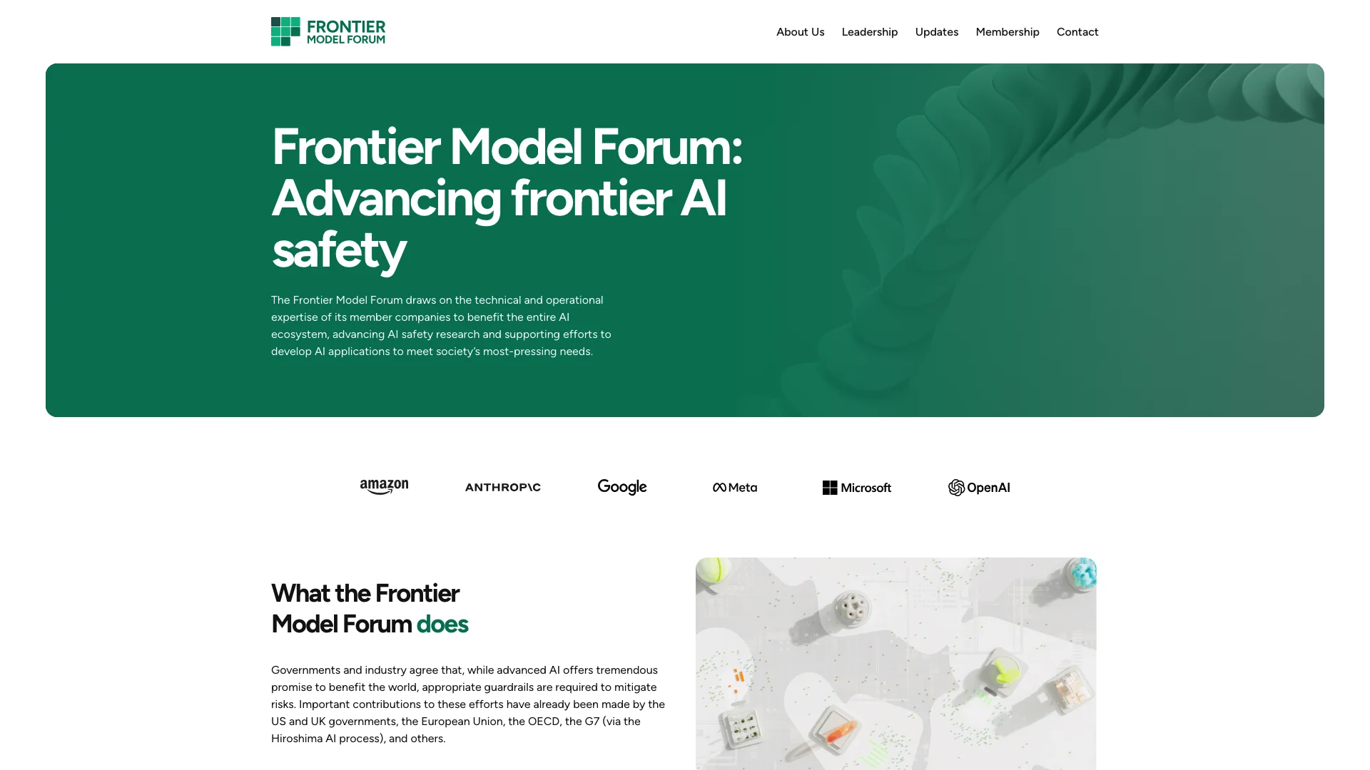 Frontier Model Forum主页